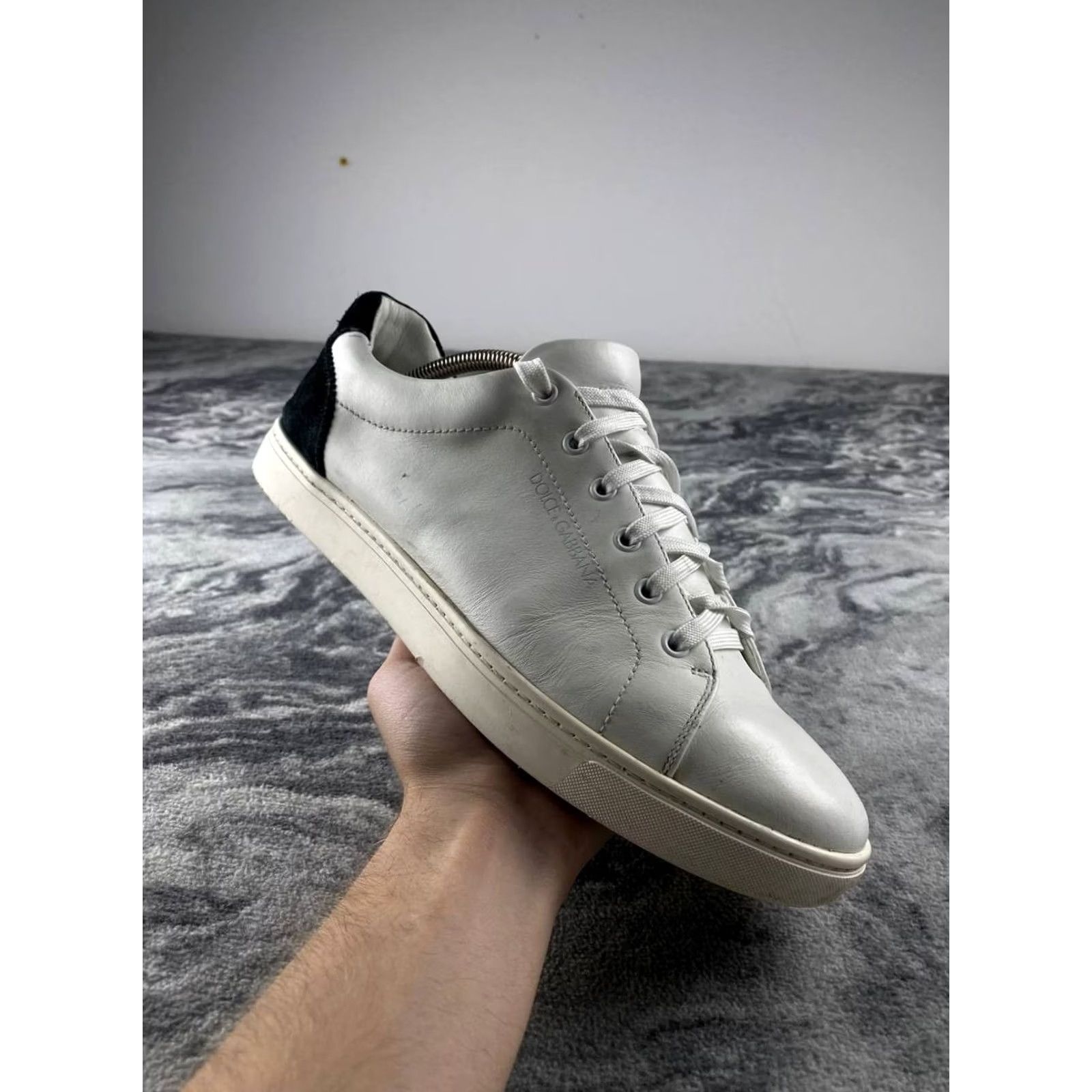 Dolce & Gabbana Dolce&Gabbana Leather Sneakers Men Size 9 White Casual Sneaker Leather Upper Insole Outsole Comfort Size US 9 / EU 42 - 6 Thumbnail