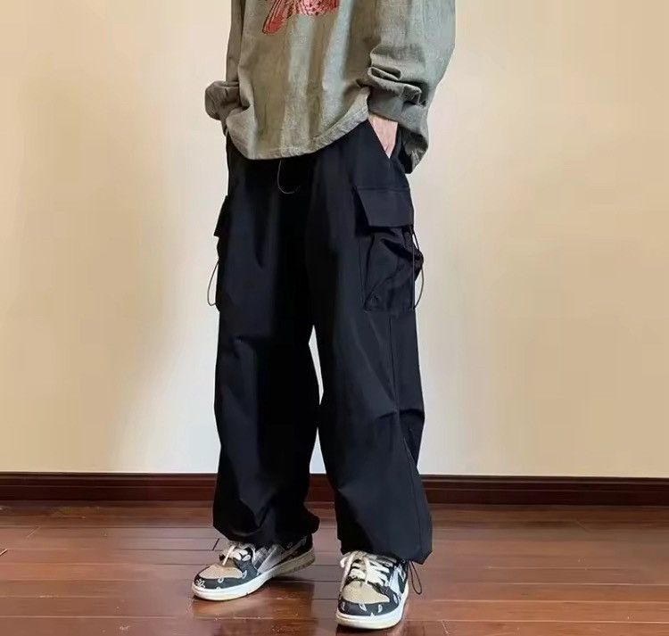 Japanese Brand Kurumi x Katou Black Color Elastik Jogger Cargo Pant Size US 33 - 1 Thumbnail