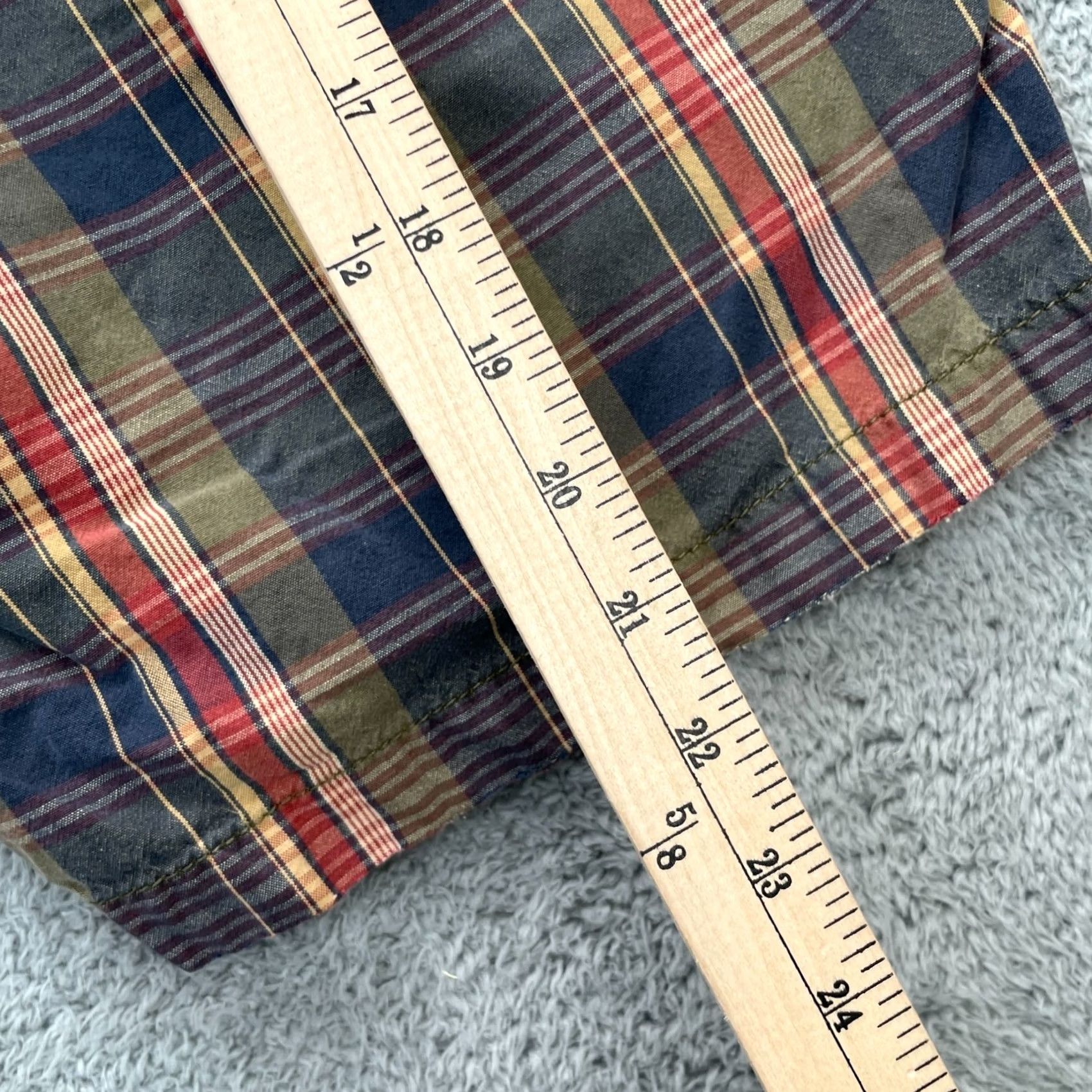 Vintage The New Ivy Brand Men 38 Blue Green Plaid Chino Shorts Golf y2k Size US 37 - 7 Thumbnail