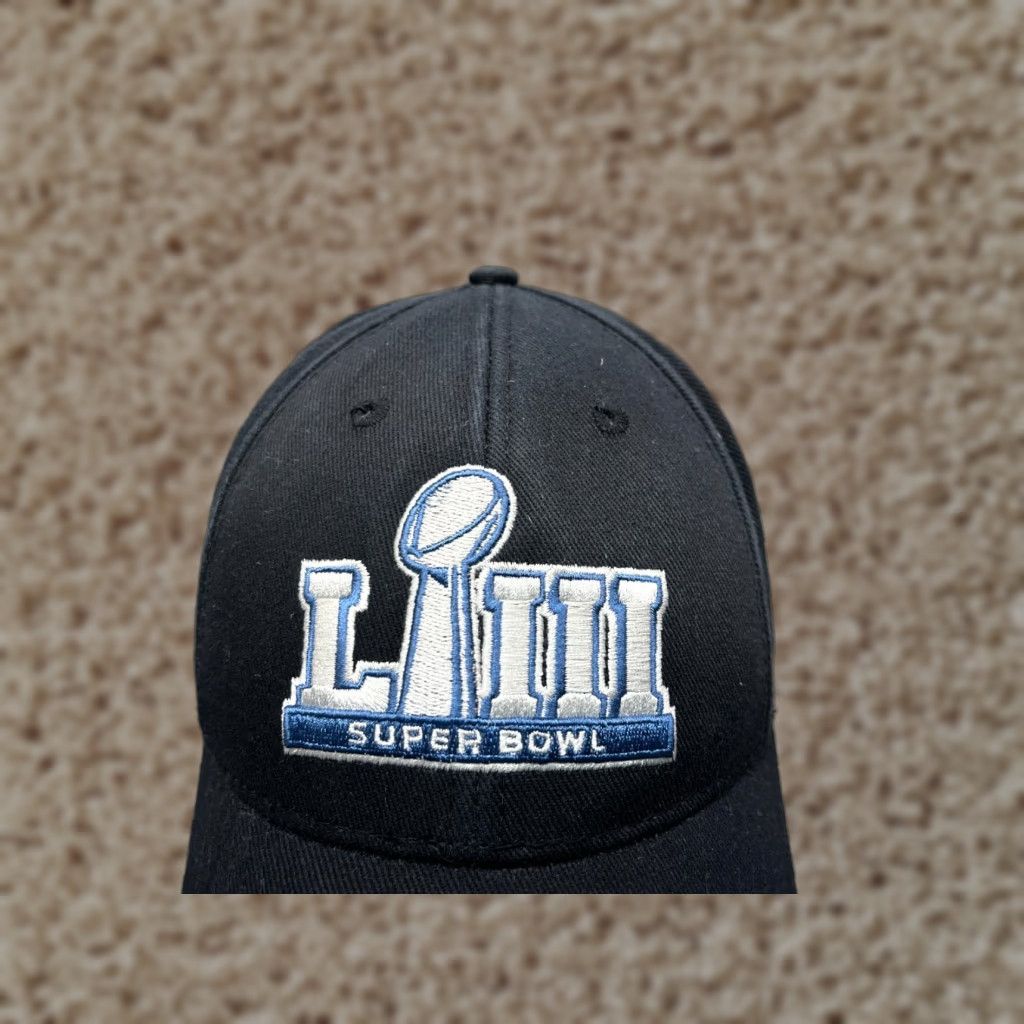 NFL '47 Super Bowl LIII Hat Cap Strap Back Adult One Size Black NFL 100% Cotton Size ONE SIZE - 1 Thumbnail