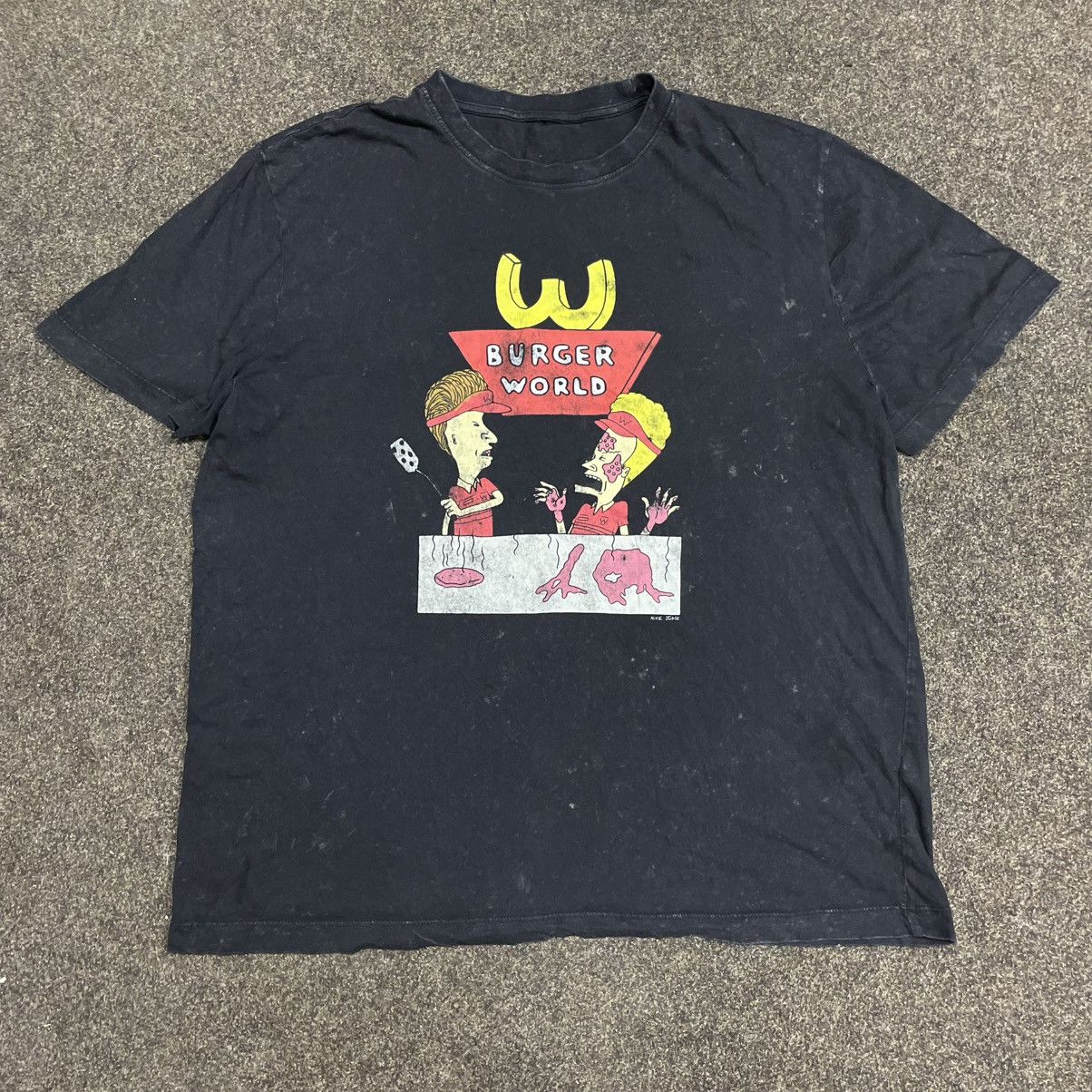Vintage Vintage Y2K Sun Faded Burger World Graphic Tee Streetwear L Size US L / EU 52-54 / 3 - 2 Thumbnail