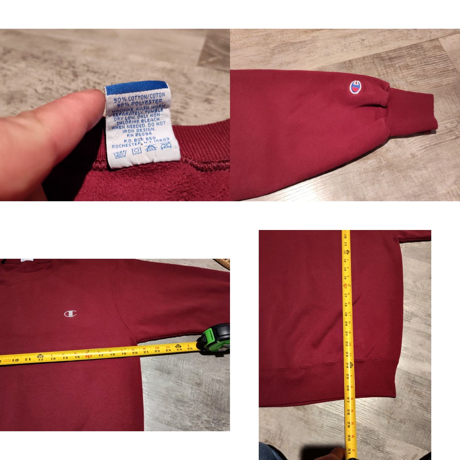 Champion Vintage 90s Champion Maroon Crewneck Sweatshirt Size M Made In USA EUC Solid Size US M / EU 48-50 / 2 - 8 Thumbnail