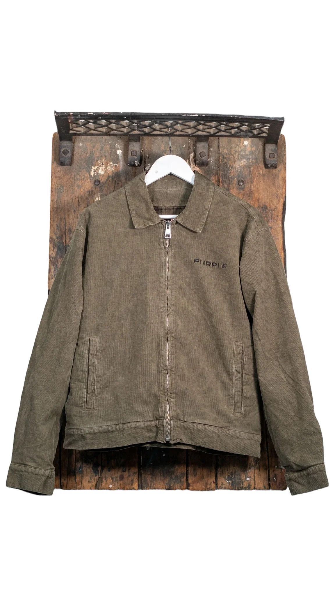 Purple Brand Purple Brand Motif-Embroidered Green Corduroy Jacket Size US M / EU 48-50 / 2 - 2 Thumbnail