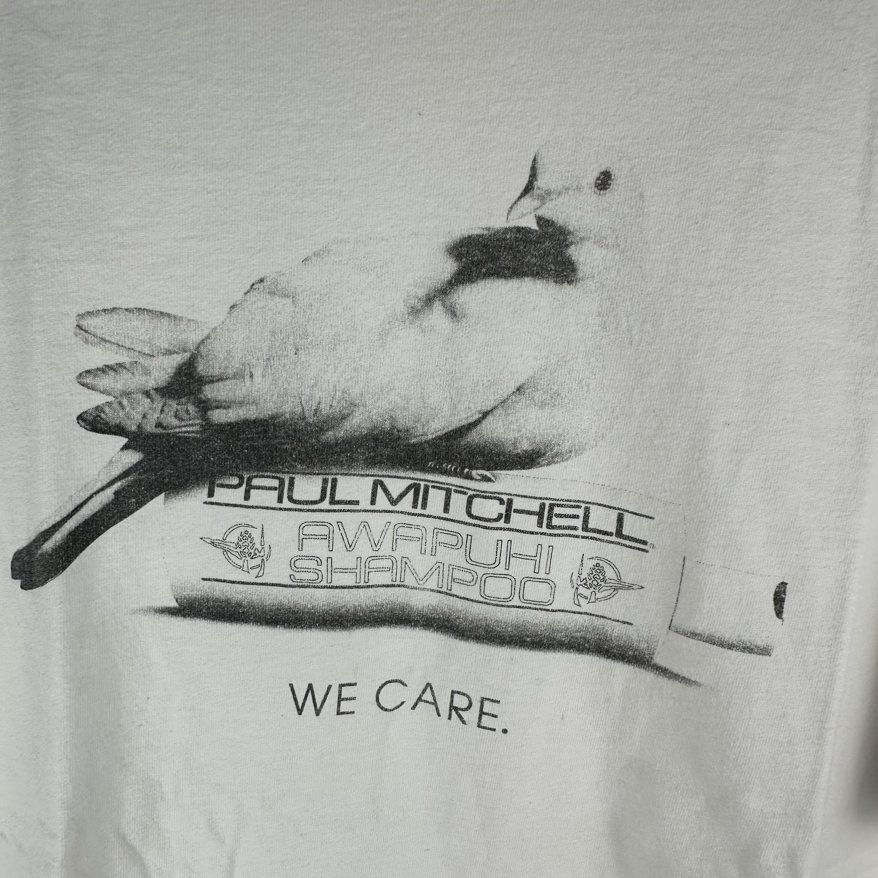 Vintage Vintage 90s Paul Mitchell We Care Hair Care Promo T-Shirt Size US XL / EU 56 / 4 - 2 Thumbnail
