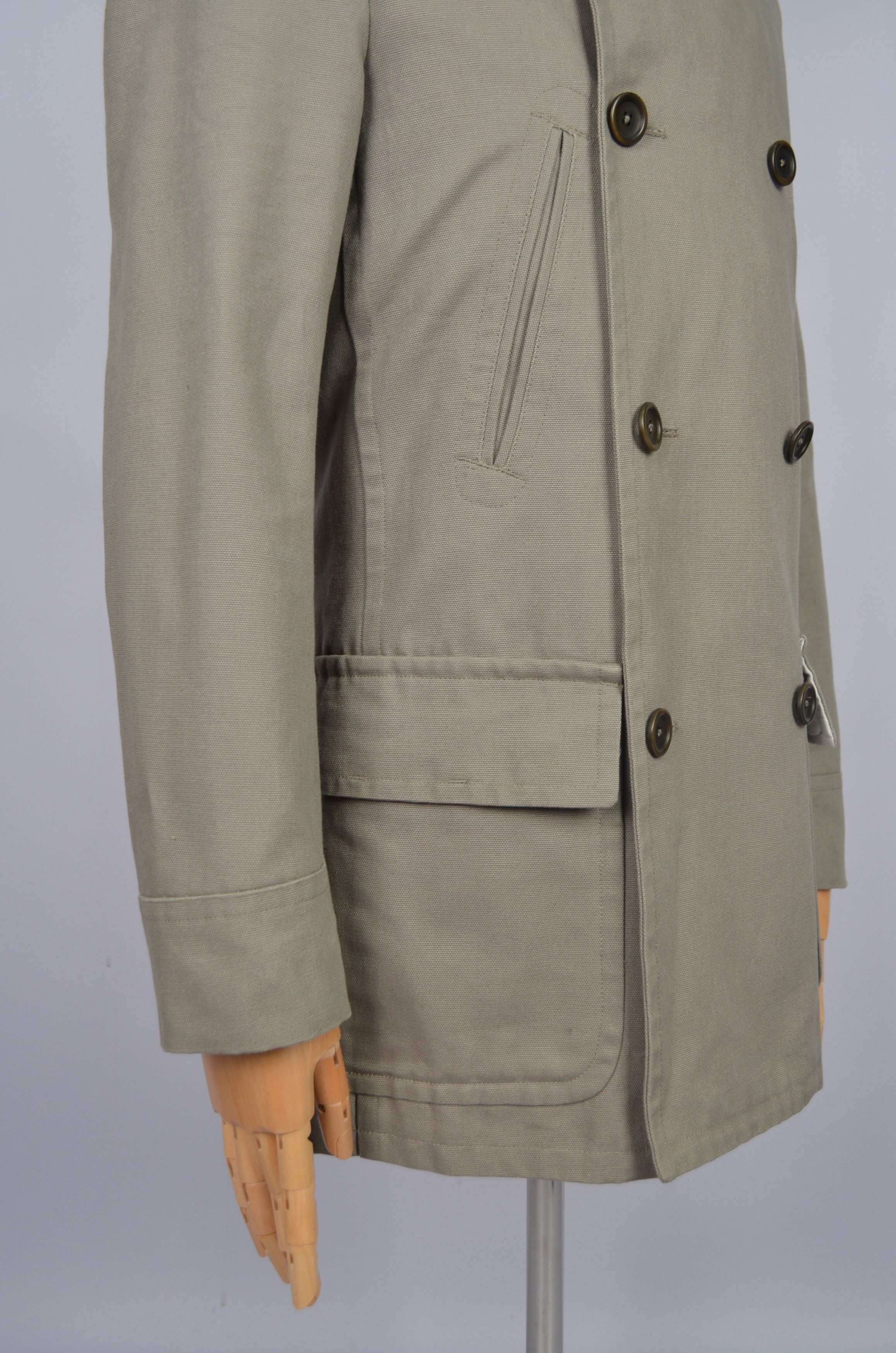 Unis Unis USA Beige Cotton Peacoat Jacket Coat Size 36 / S Size US S / EU 44-46 / 1 - 11 Thumbnail