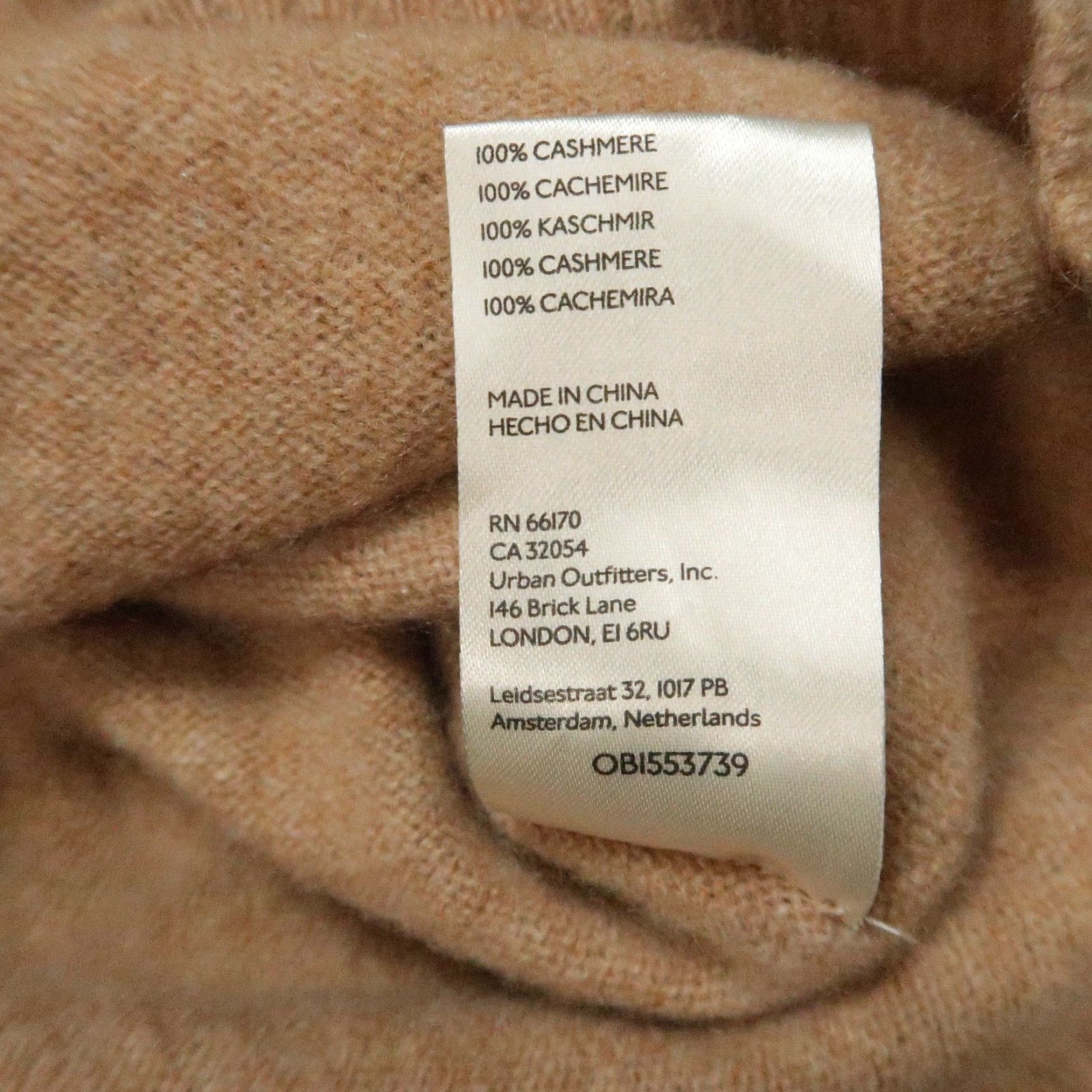 Free People Free People Sweater Womens XS Brown 100% Cashmere Turtleneck Size XS / US 0-2 / IT 36-38 - 4 Thumbnail