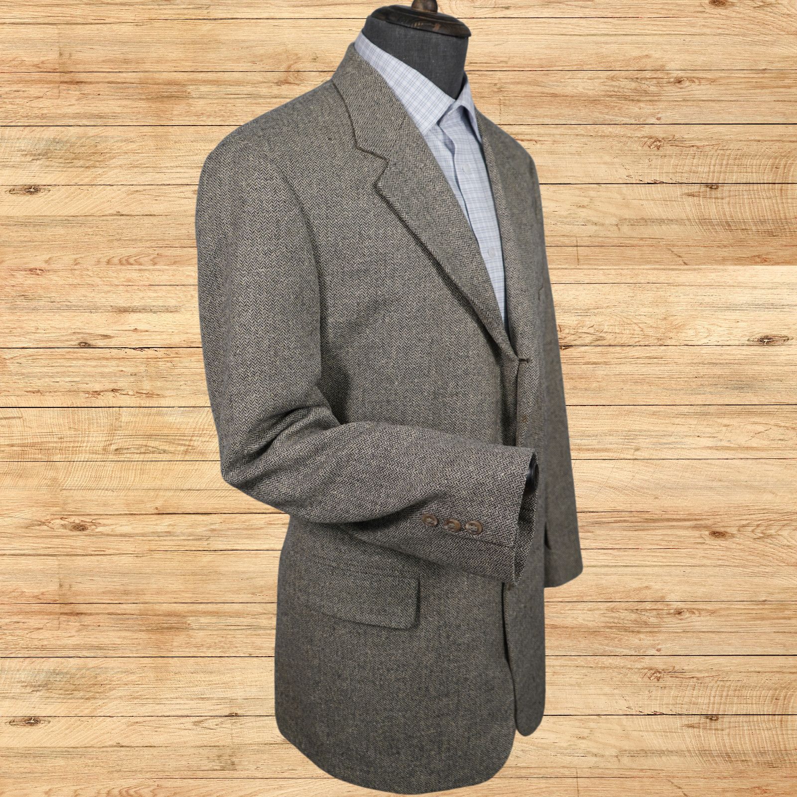 Brooks Brothers Vintage Brooks Brothers Men's 44R Herringbone Wool Blazer Size 44R - 2 Thumbnail