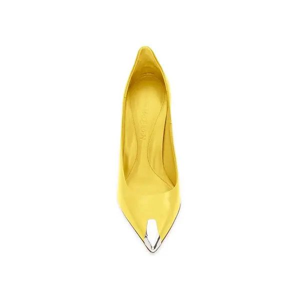 Alexander McQueen o1y0325 Pupms in Yellow Size US 7 / IT 37 - 6 Thumbnail