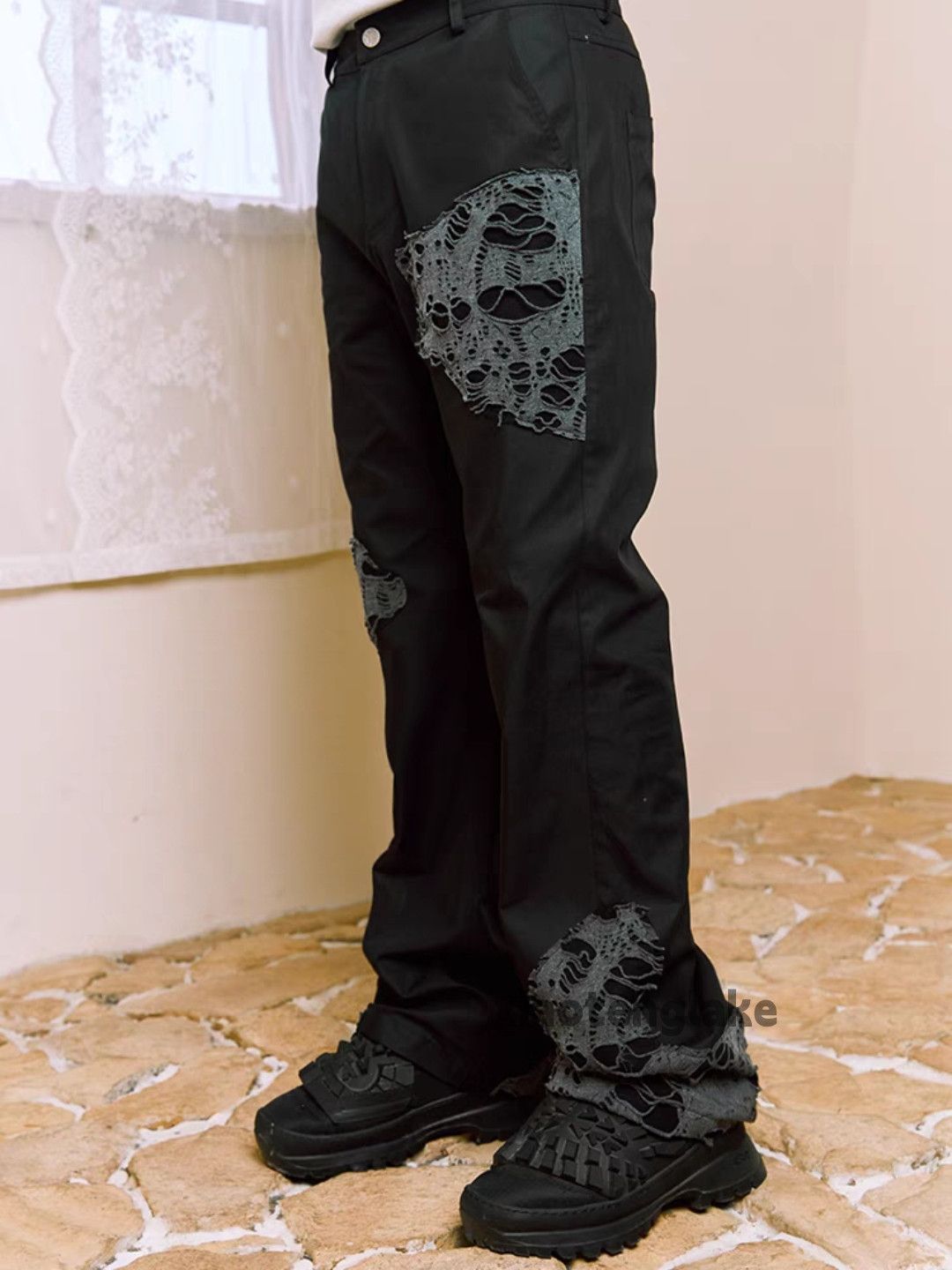 Designer × Japanese Brand × Vintage retro yuppie skate hiphop bootcut patchwork pants Size US 32 / EU 48 - 2 Thumbnail