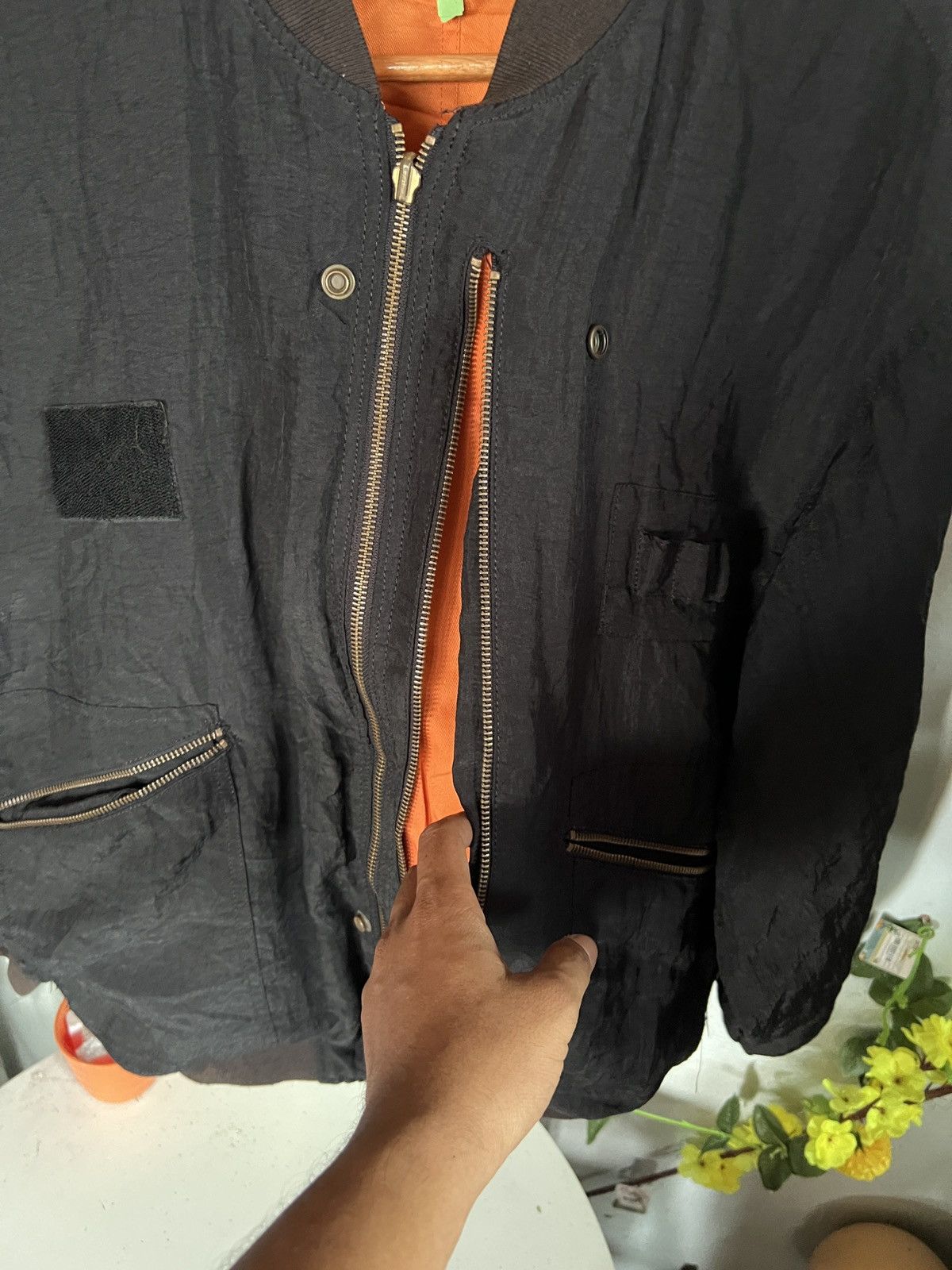 Issey Miyake × Japanese Brand SABUROKU MEN’S Bomber Jacket Size US L / EU 52-54 / 3 - 3 Thumbnail