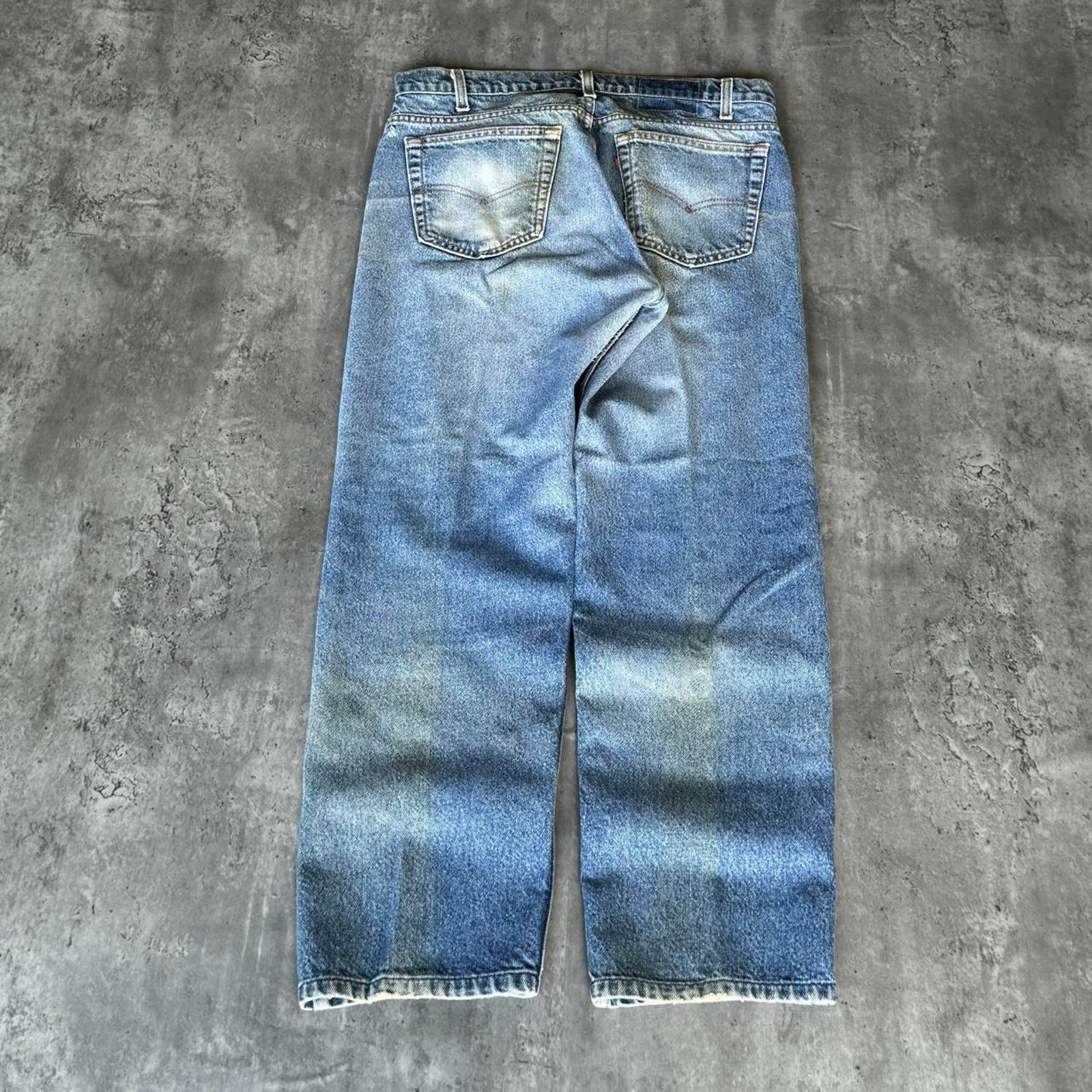 Levi's × Levi's Vintage Clothing × Vintage Crazy Vintage Y2K Levi’s Baggy Skater Distressed Denim Jeans Size US 34 / EU 50 - 2 Thumbnail