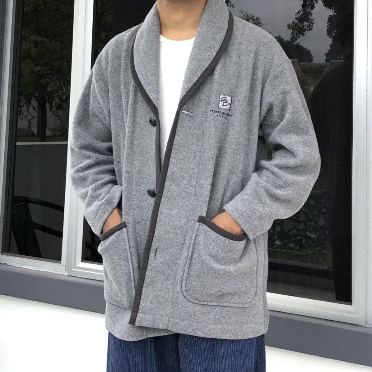 Pierre Balmain Pierre Balmain Paris Men Fleece Cardigan Casual Jacket Size US M / EU 48-50 / 2 - 1 Thumbnail