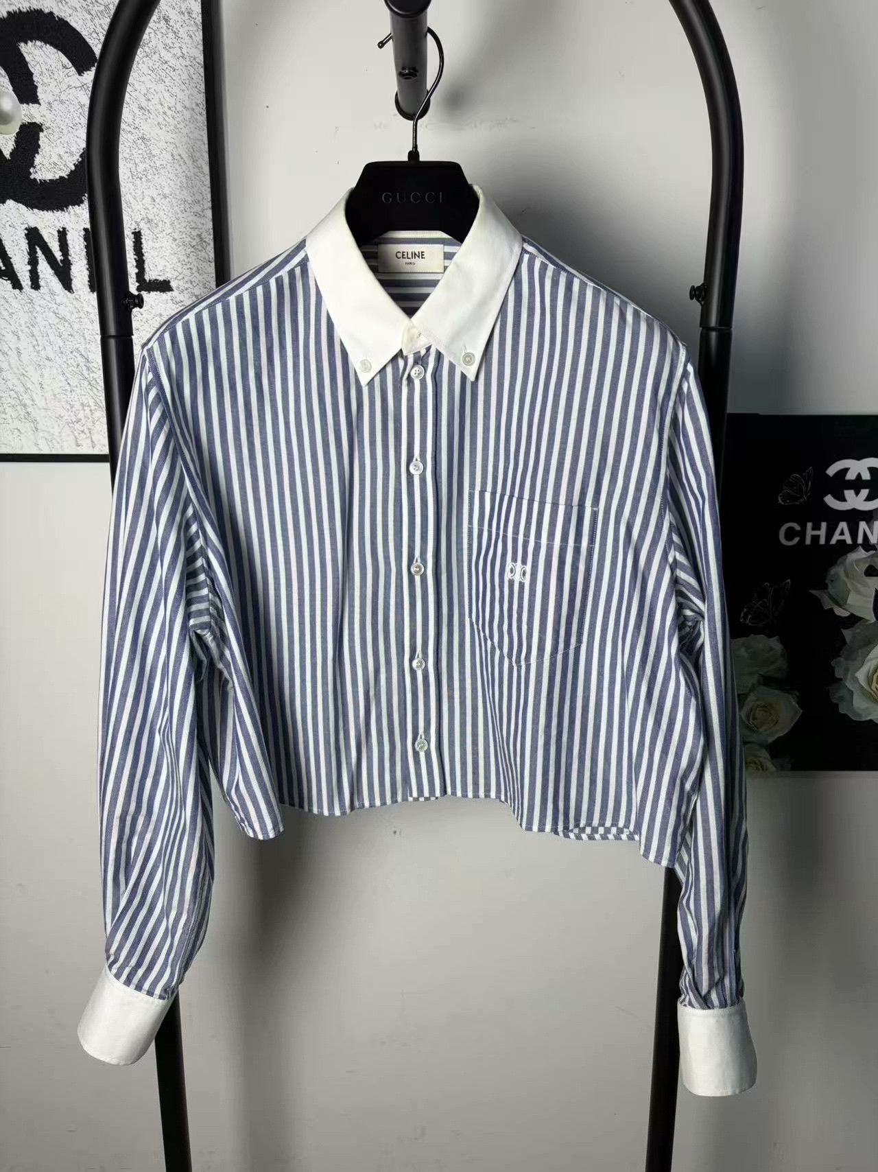 Celine Celine Retro White Button Up L Women Size L / US 10 / IT 46 - 1 Thumbnail