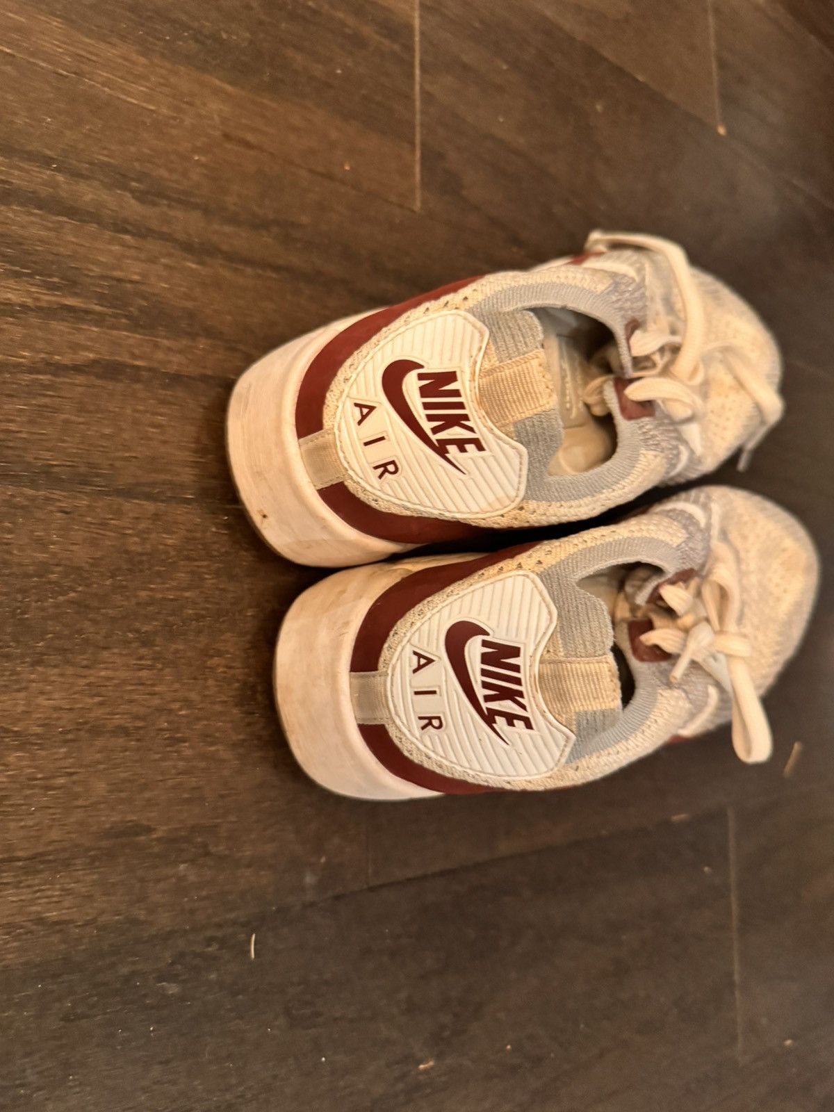 Nike Nike air max 90 flynit NIKEiD. Wht grey and a dark burgundy Size US 9 / EU 42 - 5 Thumbnail