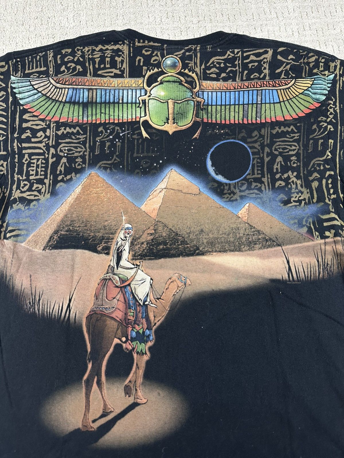 Liquid Blue Vintage Egypt Pyramids Skull T-Shirt Size US XL / EU 56 / 4 - 3 Thumbnail