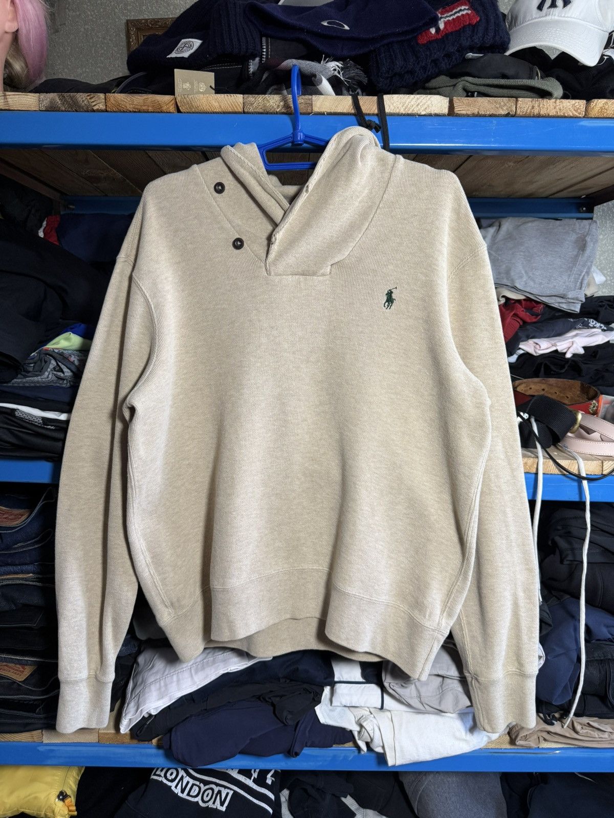 Vintage Vintage Polo Ralph Lauren Button Up Cardigan Sweatshirt Size US M / EU 48-50 / 2 - 1 Thumbnail
