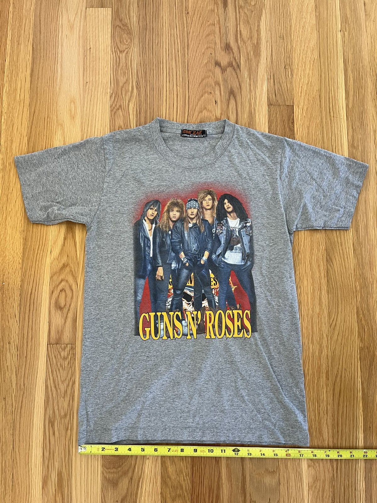 image of Guns N Roses Bootleg T-Shirt in Grey, Men's (Size Small)