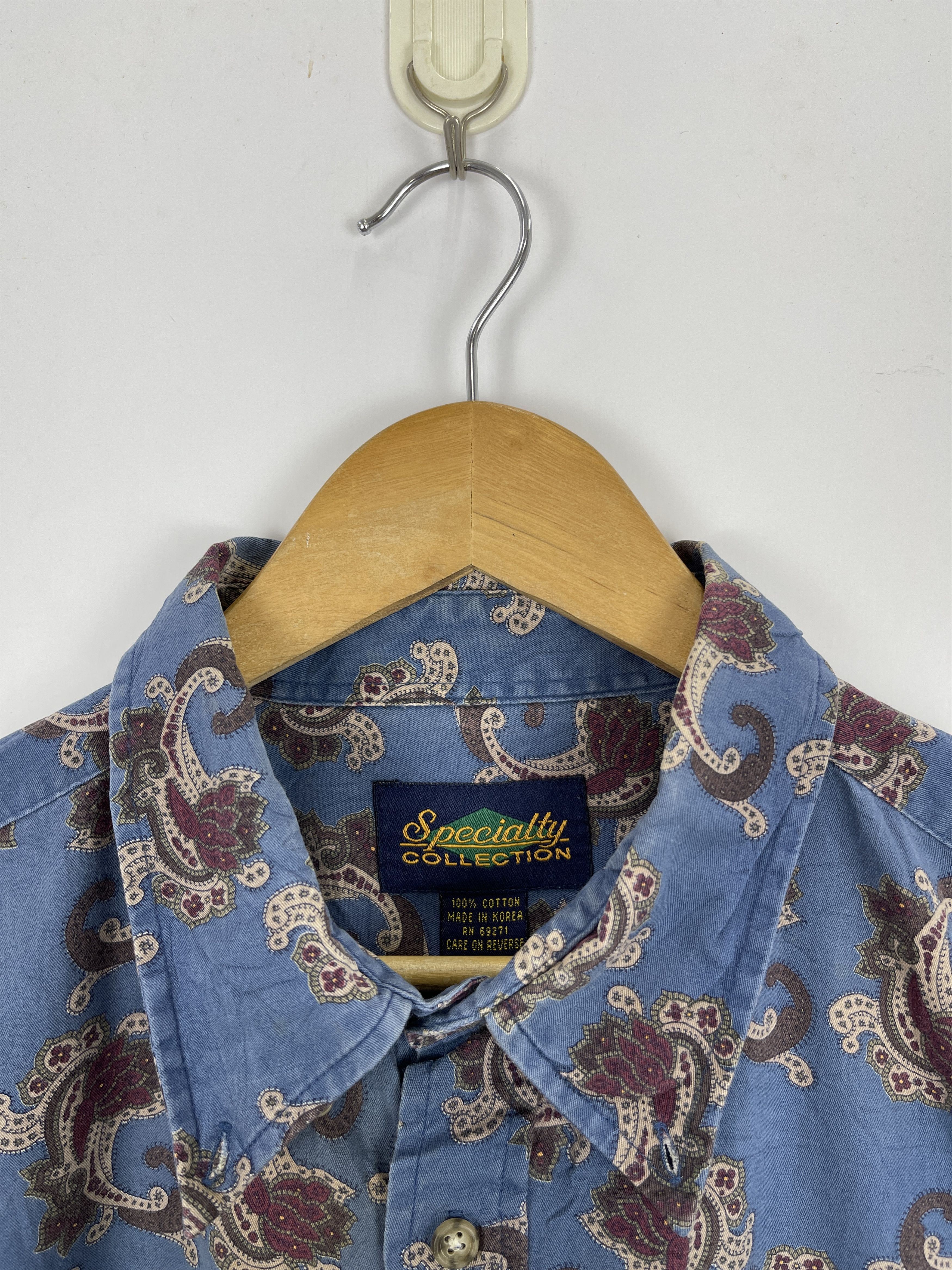 Japanese Brand × Vintage Vintage Japanese Brand Paisley Flower Button Up Shirt TA0383 Size US XL / EU 56 / 4 - 8 Thumbnail