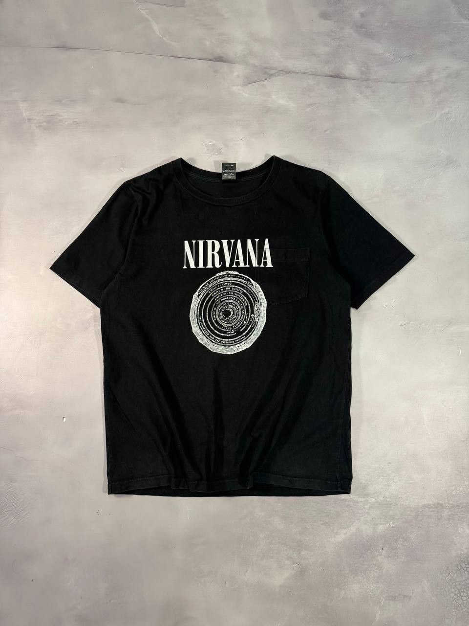 image of Avant Garde x Number N Ine Number Nine Nirvana Dante's Inferno Pocket Tee in Fade To Grey (Size Lar