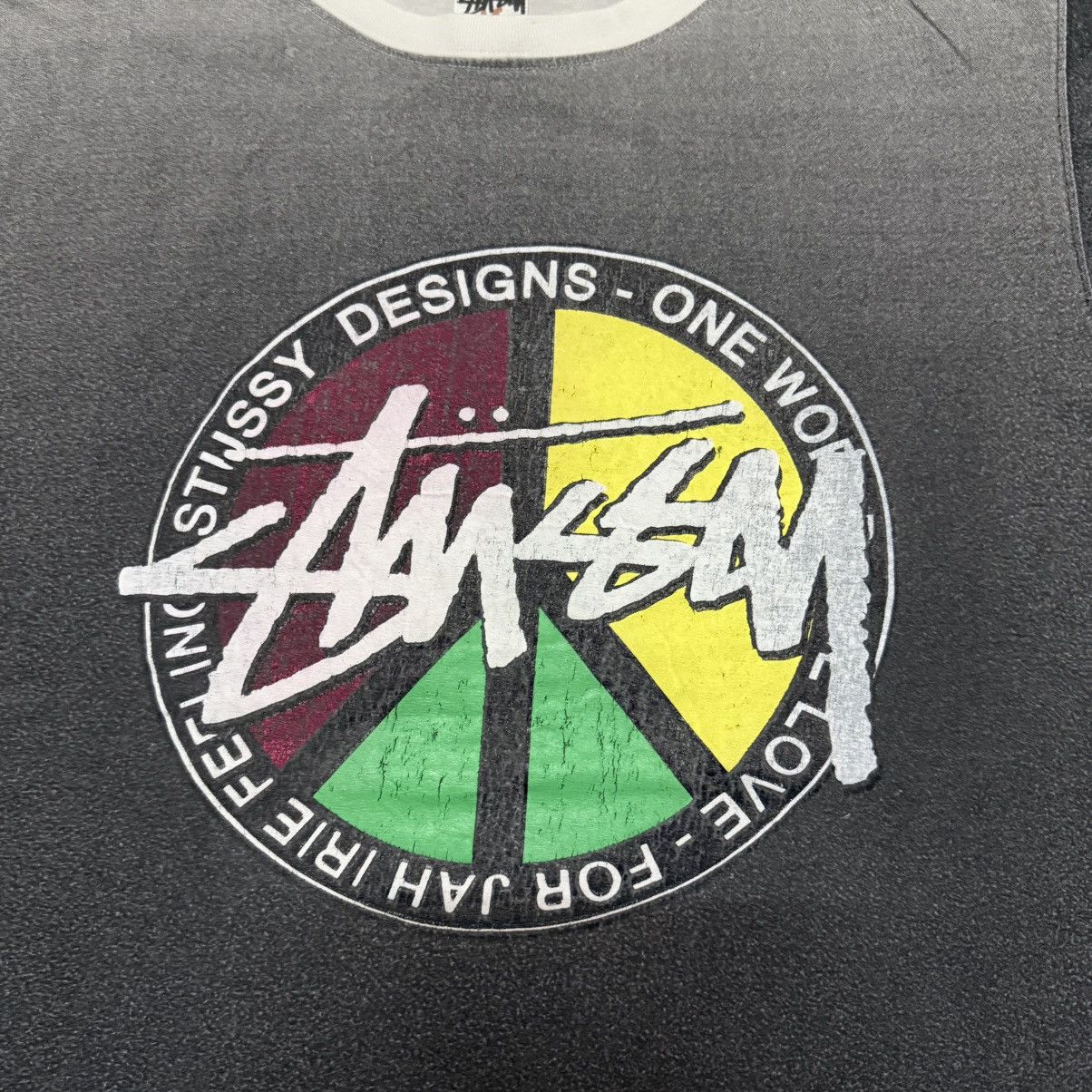 Stussy × Vintage Vintage Stussy Rasta Bob Marley Big Logo T Shirt Size US M / EU 48-50 / 2 - 5 Thumbnail