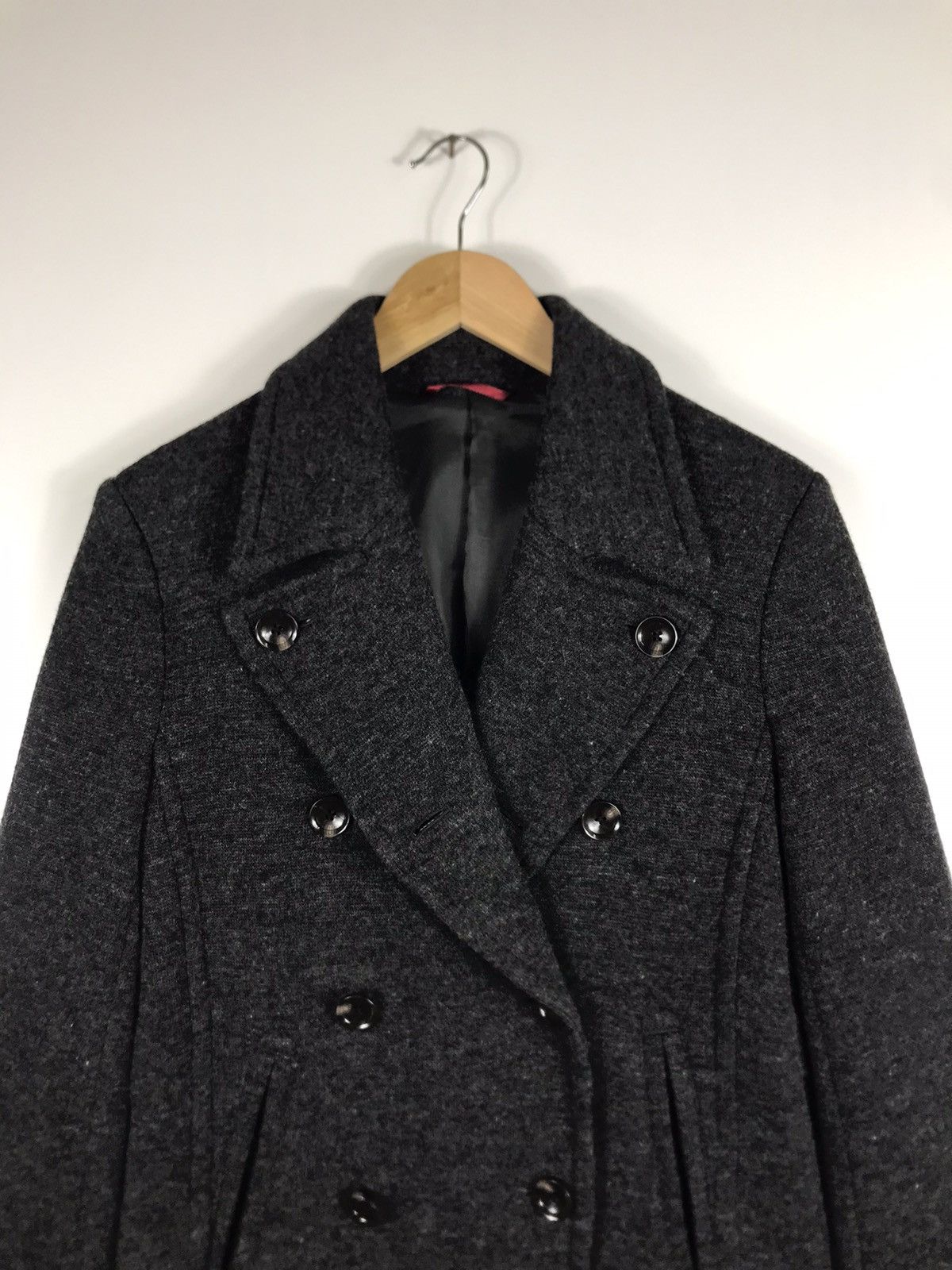 Comme Ca Ism 🔥Comme Ca Men Wool Double Breast Peacoat Size US S / EU 44-46 / 1 - 4 Thumbnail
