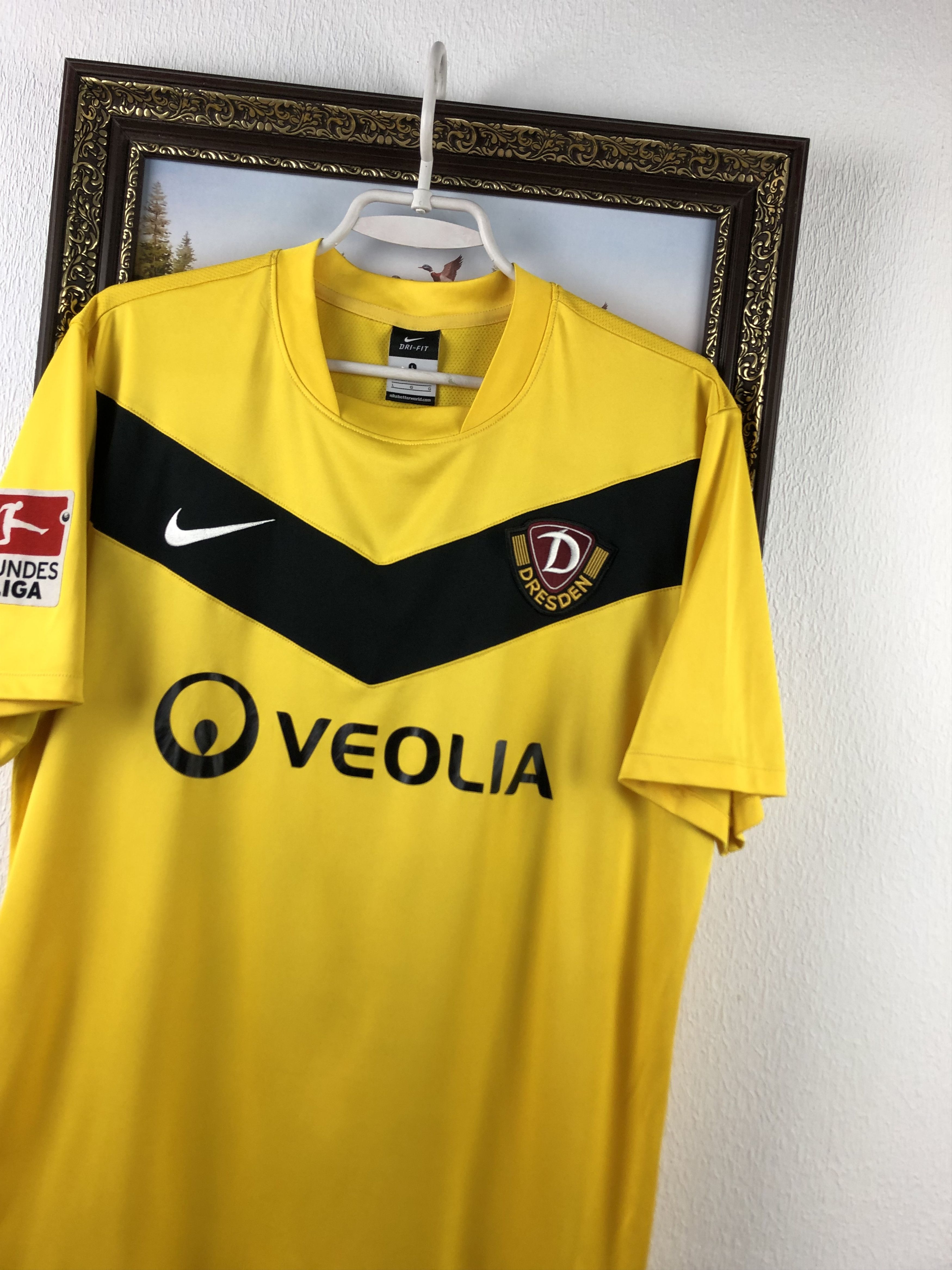 Nike Dynamo Dresden shirt 2011 Soccer Koch Jersey Player Issue Size US L / EU 52-54 / 3 - 7 Thumbnail