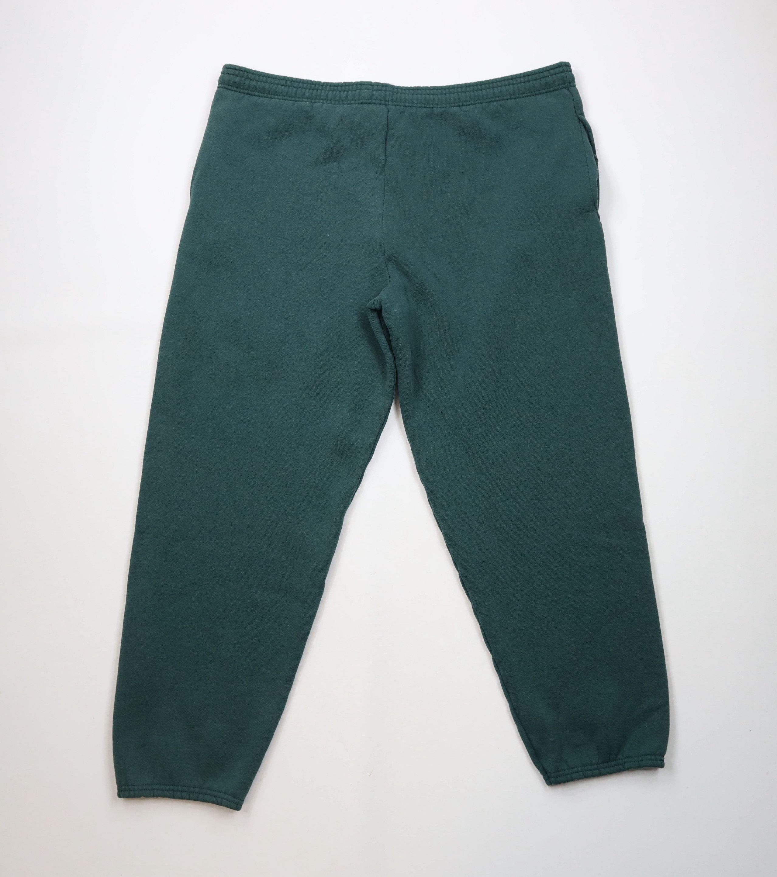 Vintage Vintage 90s Streetwear Cuffed Sweatpants Joggers Green USA Size US 40 / EU 56 - 9 Thumbnail