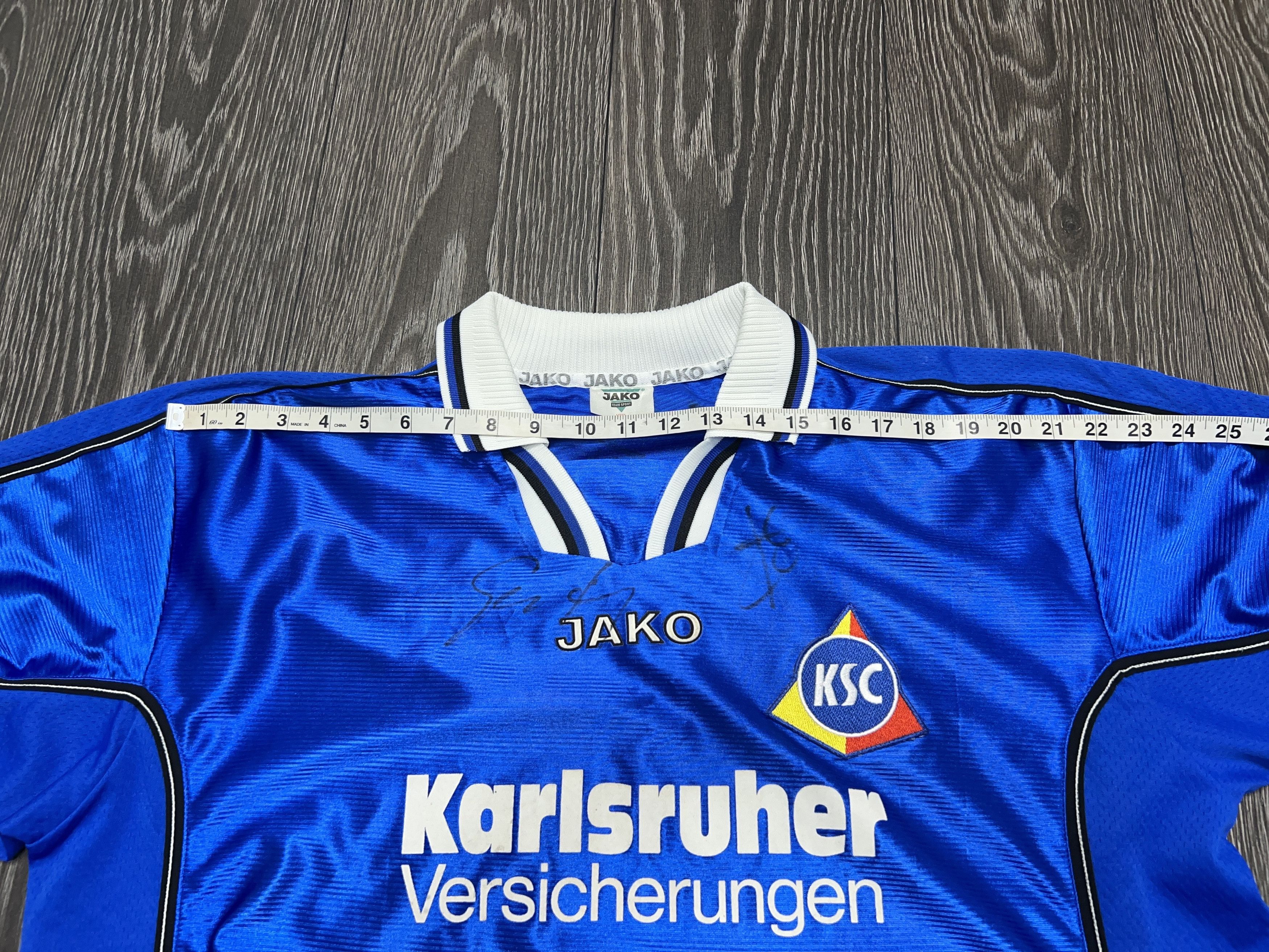 Other Jako Karlsruher SIGNED Autograph 2000 Football Shirt Jersey Size US XXL / EU 58 / 5 - 8 Thumbnail