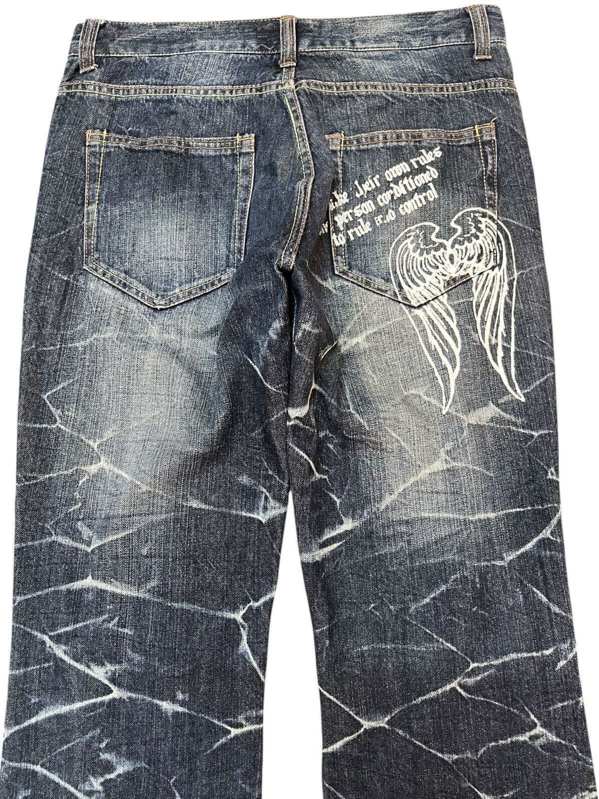 Beauty Beast × Japanese Brand × Le Grande Bleu (L.G.B.) Vintage Nylaus Clothing Flare Bootcut Honeycomb Denim Size US 30 / EU 46 - 8 Thumbnail