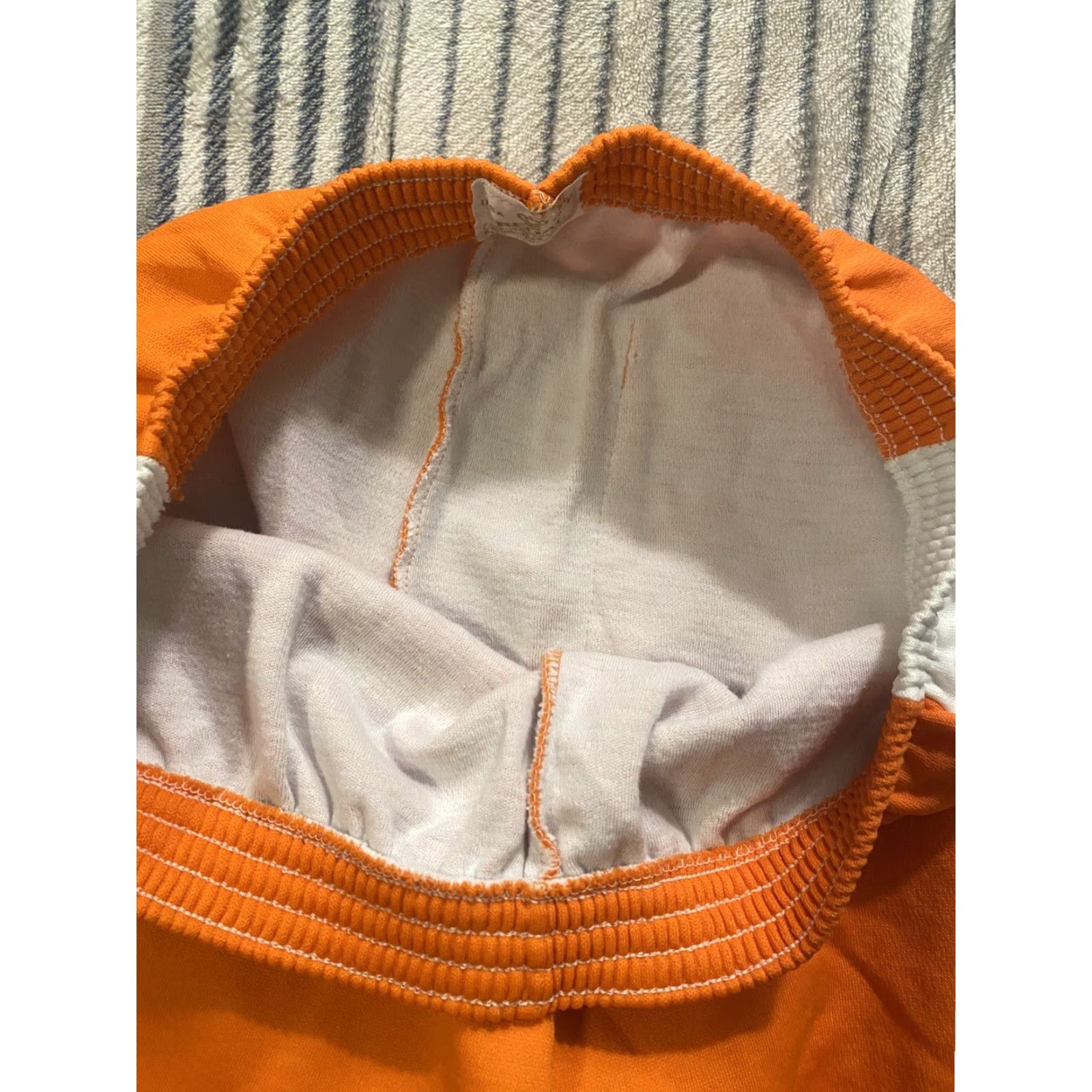 Vintage VINTAGE Regal 70s High Waist Gym Shorts Orange White XL Women Deadstock Size 40" / US 18 - 5 Thumbnail