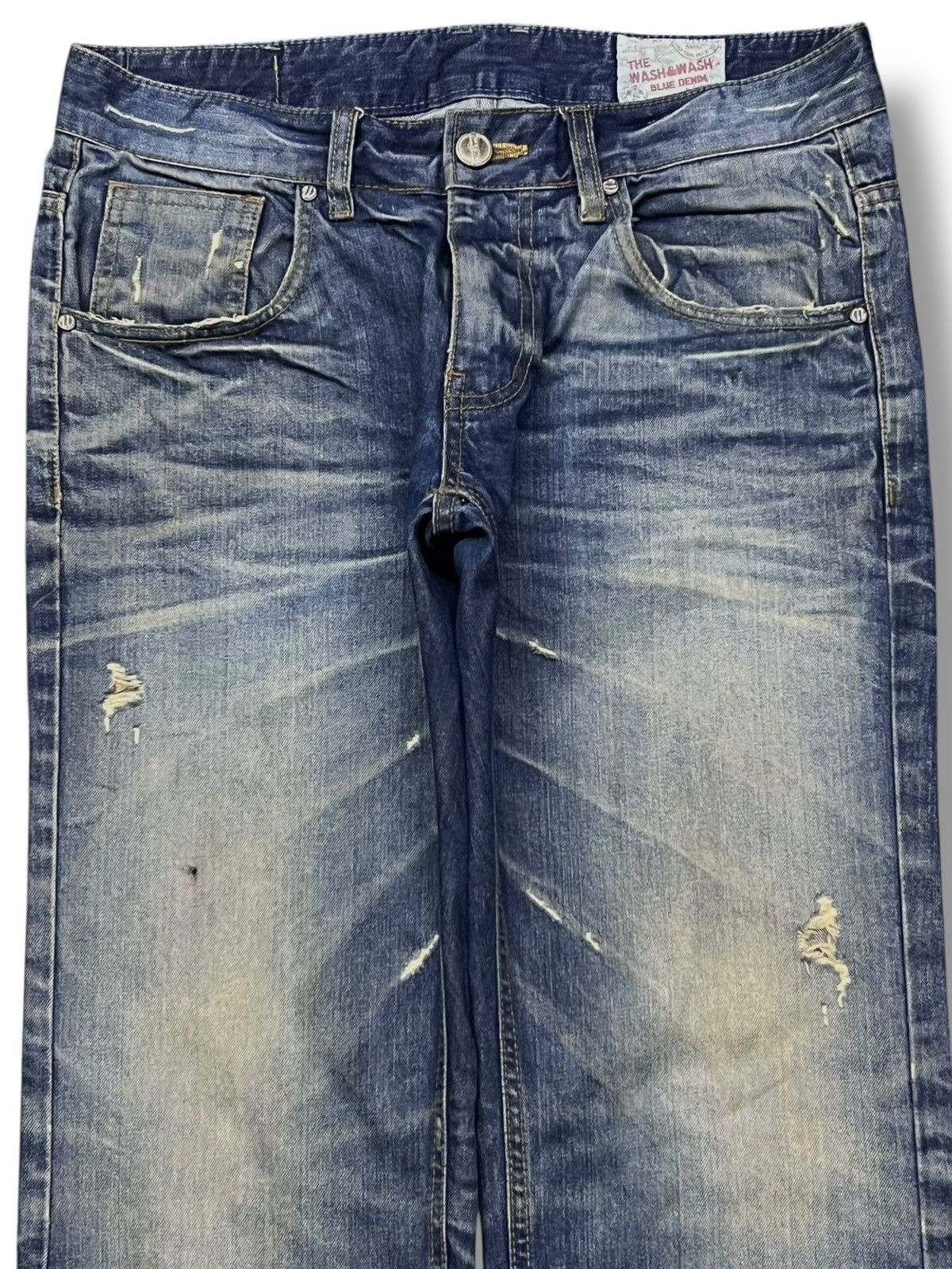 Japanese Brand Vintage The Wash & Wash Blue Denim - Mud Wash Jeans Size US 32 / EU 48 - 4 Thumbnail