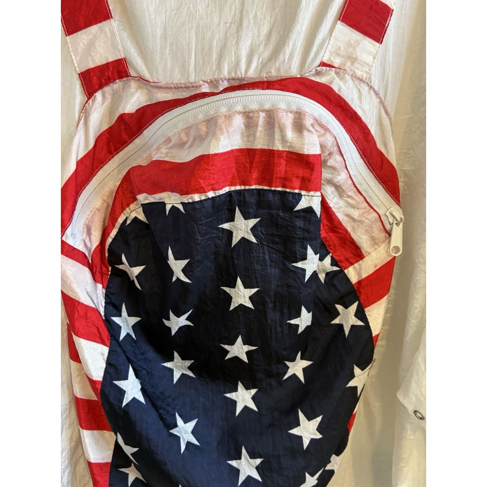 Other VTG 80s USA Flag Jacket Convert Backpack Parachute America L Size US L / EU 52-54 / 3 - 14 Thumbnail