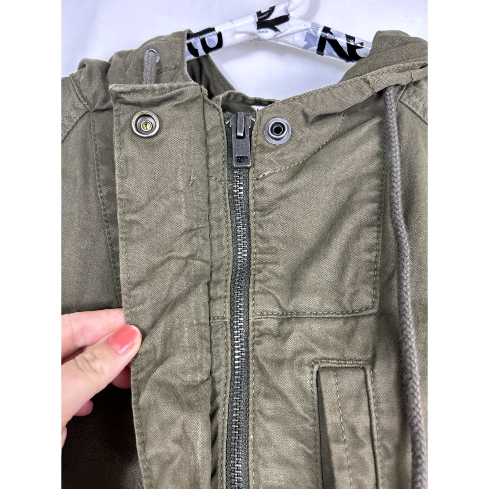 American Eagle Outfitters American Eagle Jacket Women Medium Army Green Full Zip Field Pockets Military Womens Size M / US 6-8 / IT 42-44 - 7 Thumbnail