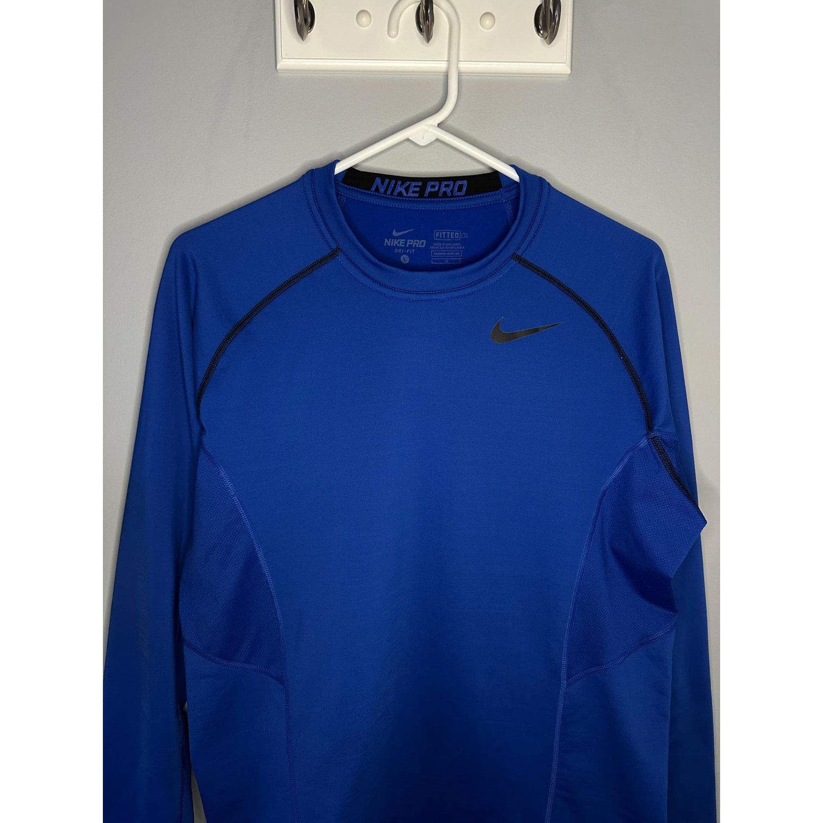 Nike Nike PRO Dri Fit Hyperwarm Fitted Compression Shirt Blue L Size US L / EU 52-54 / 3 - 4 Thumbnail