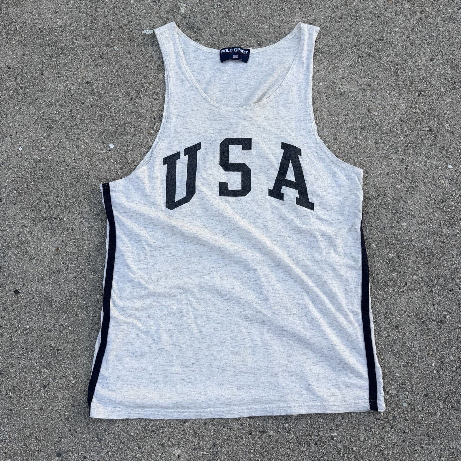 Polo Ralph Lauren × Vintage Vintage 90s Polo Sport Ralph Lauren USA Tank Top Fits M/L Size US M / EU 48-50 / 2 - 1 Thumbnail