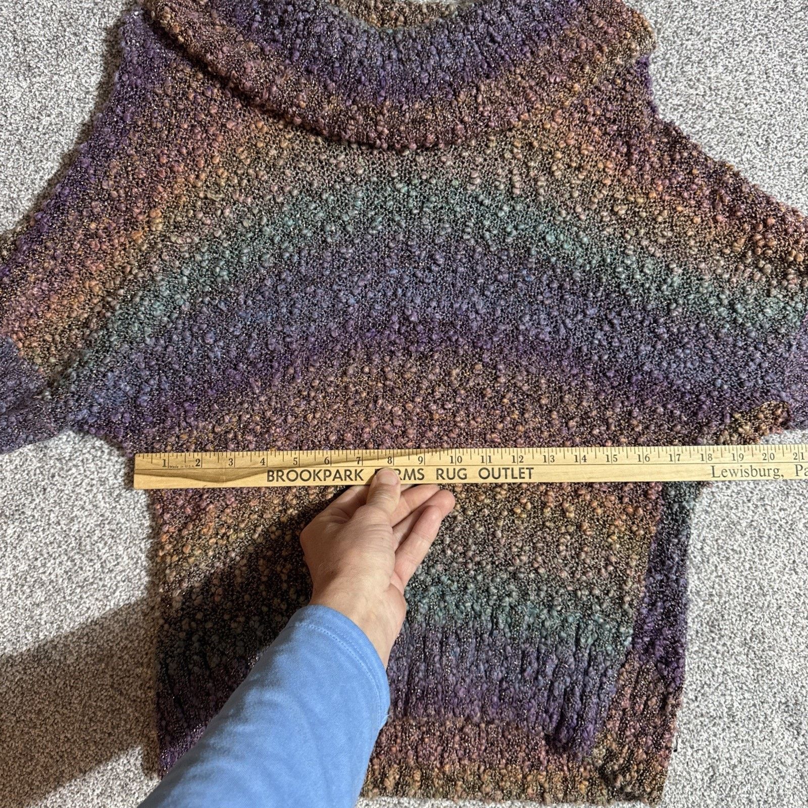 Other Cato Sweater Women L Metallic Knit Cowl Neck Boho Witchy 90s Size L / US 10 / IT 46 - 3 Thumbnail