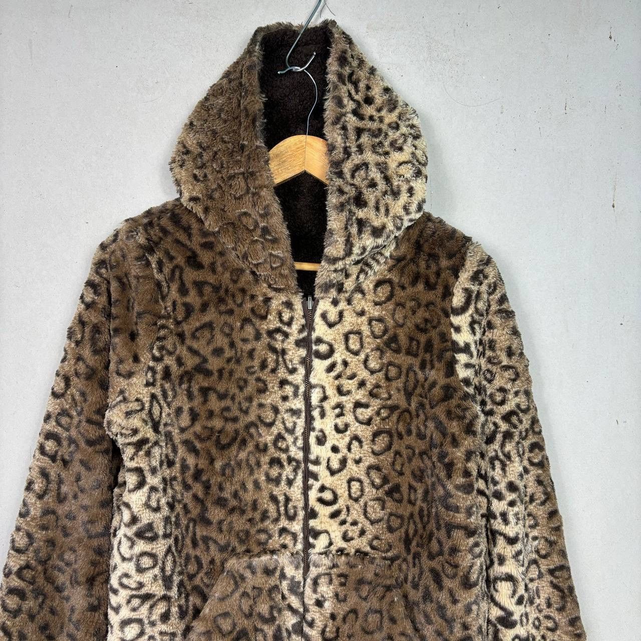 Beauty Beast Vintage Reversible Leopard Faux Fur Fleece Jacket Hoodie Size US M / EU 48-50 / 2 - 5 Thumbnail