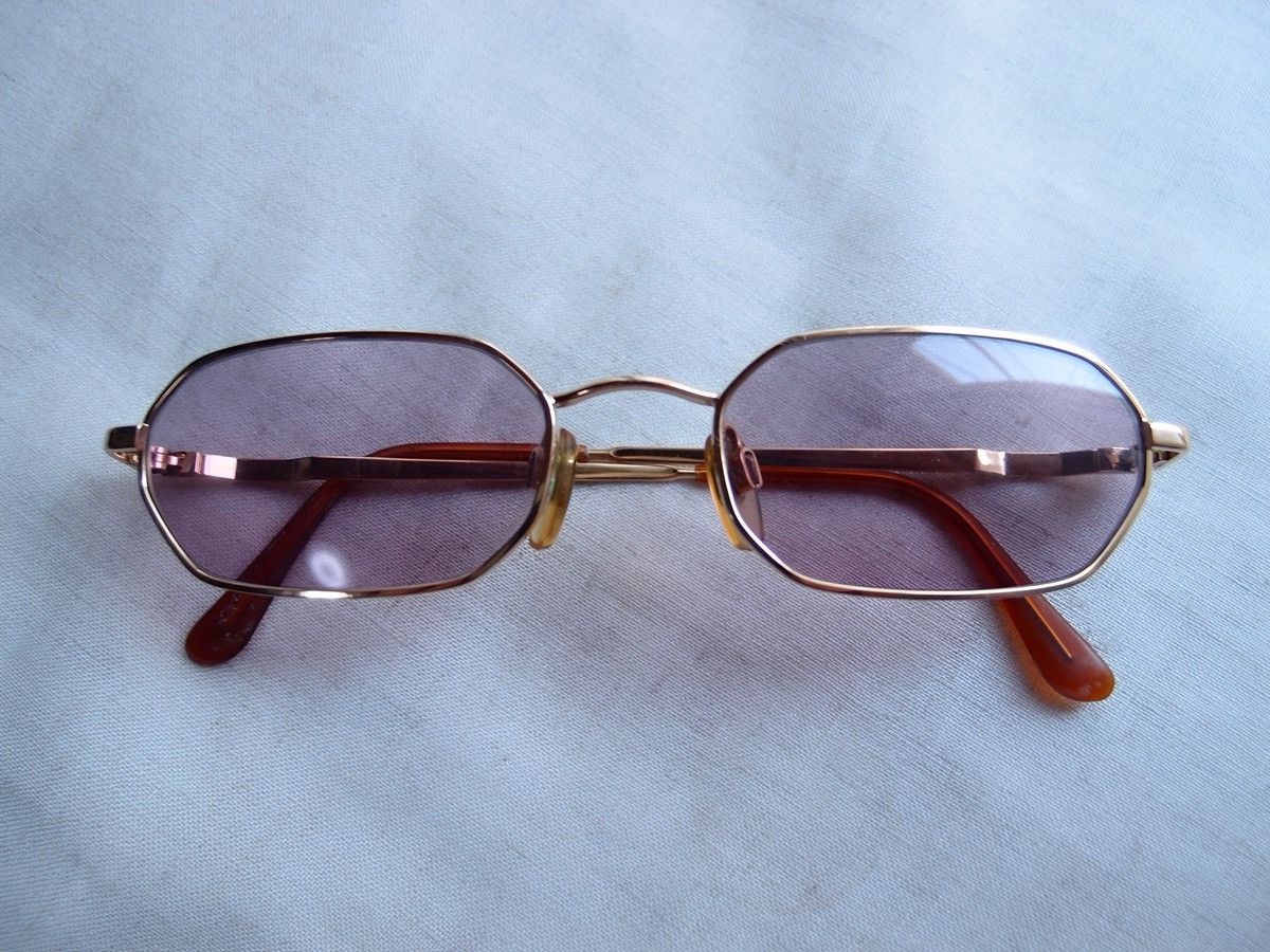 Emporio Armani Emporio Armani Sunglasses Purple Lenses Gold Metal Frame Size ONE SIZE - 3 Thumbnail