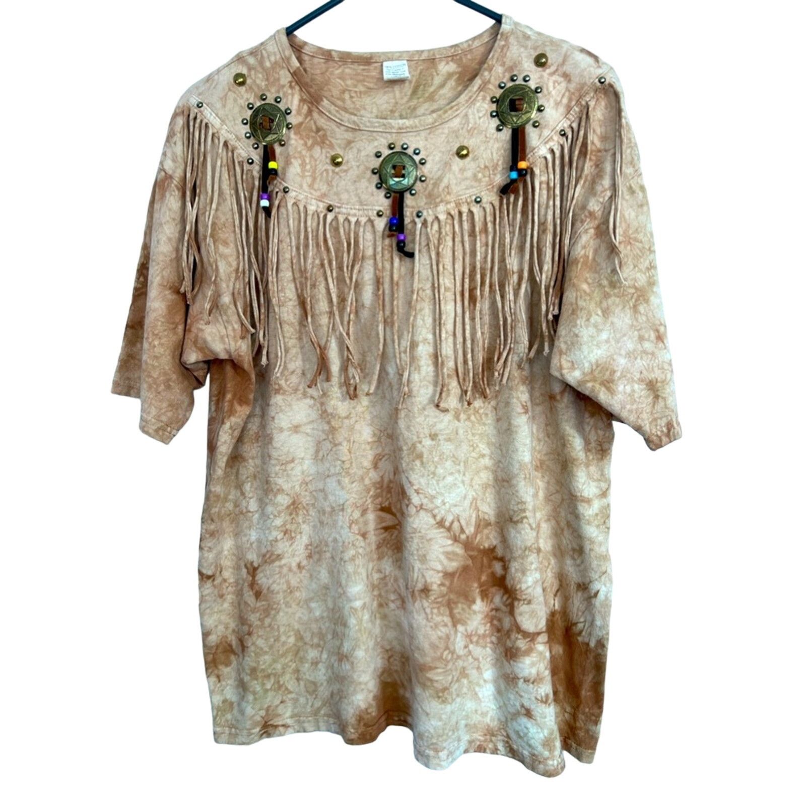 Vintage Vintage 1980s Western Fringe Beaded Shirt Aztec SZ XL RARE Size XL / US 12-14 / IT 48-50 - 5 Thumbnail