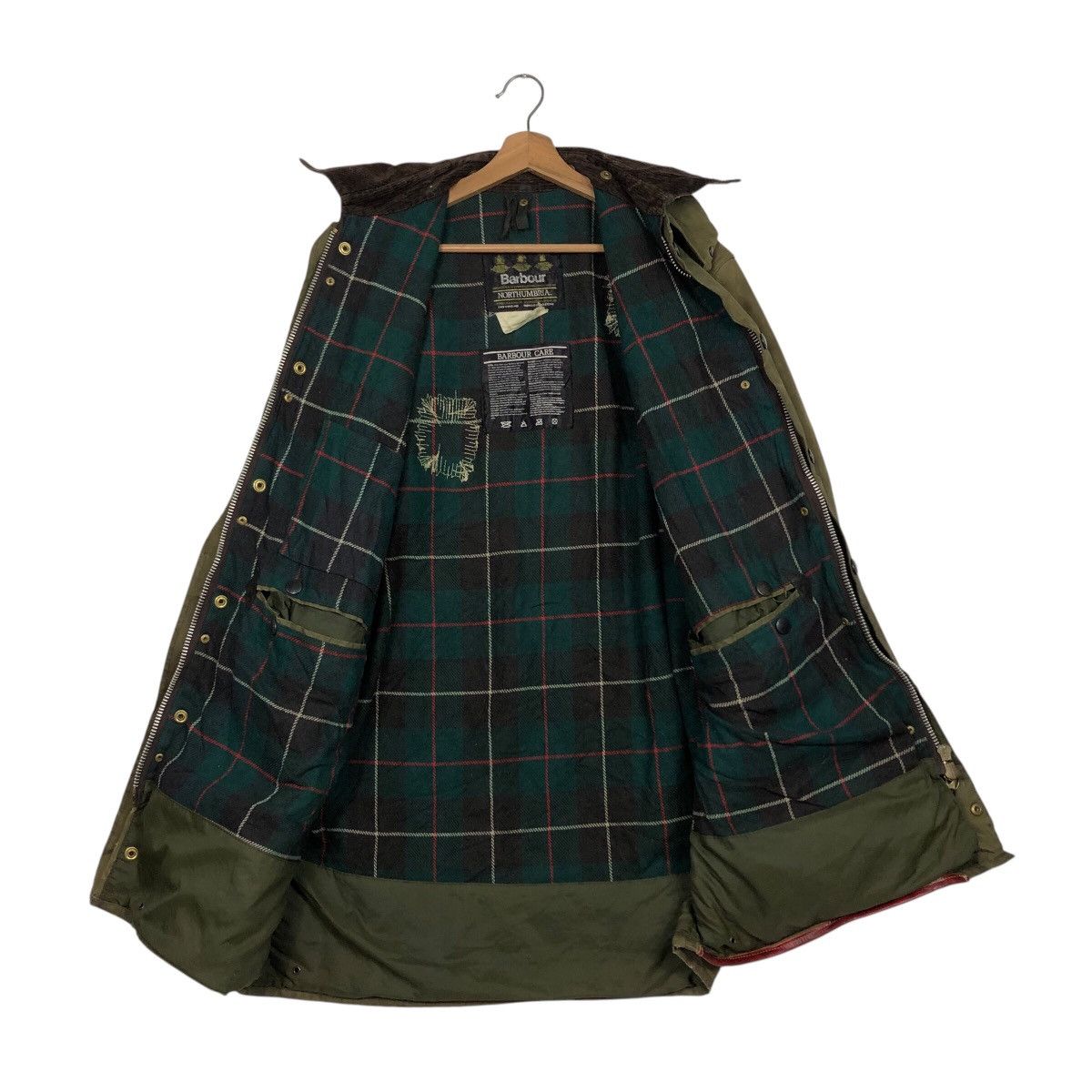 Barbour 📌Vintage Wax Jacket Barbour Northumbria Blanket England Size US M / EU 48-50 / 2 - 14 Thumbnail