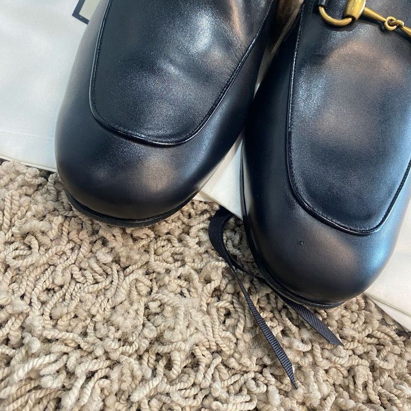 Gucci Gucci Black Lambskin Slip-On Mules - Size US 9 / EU 42 - 7 Thumbnail