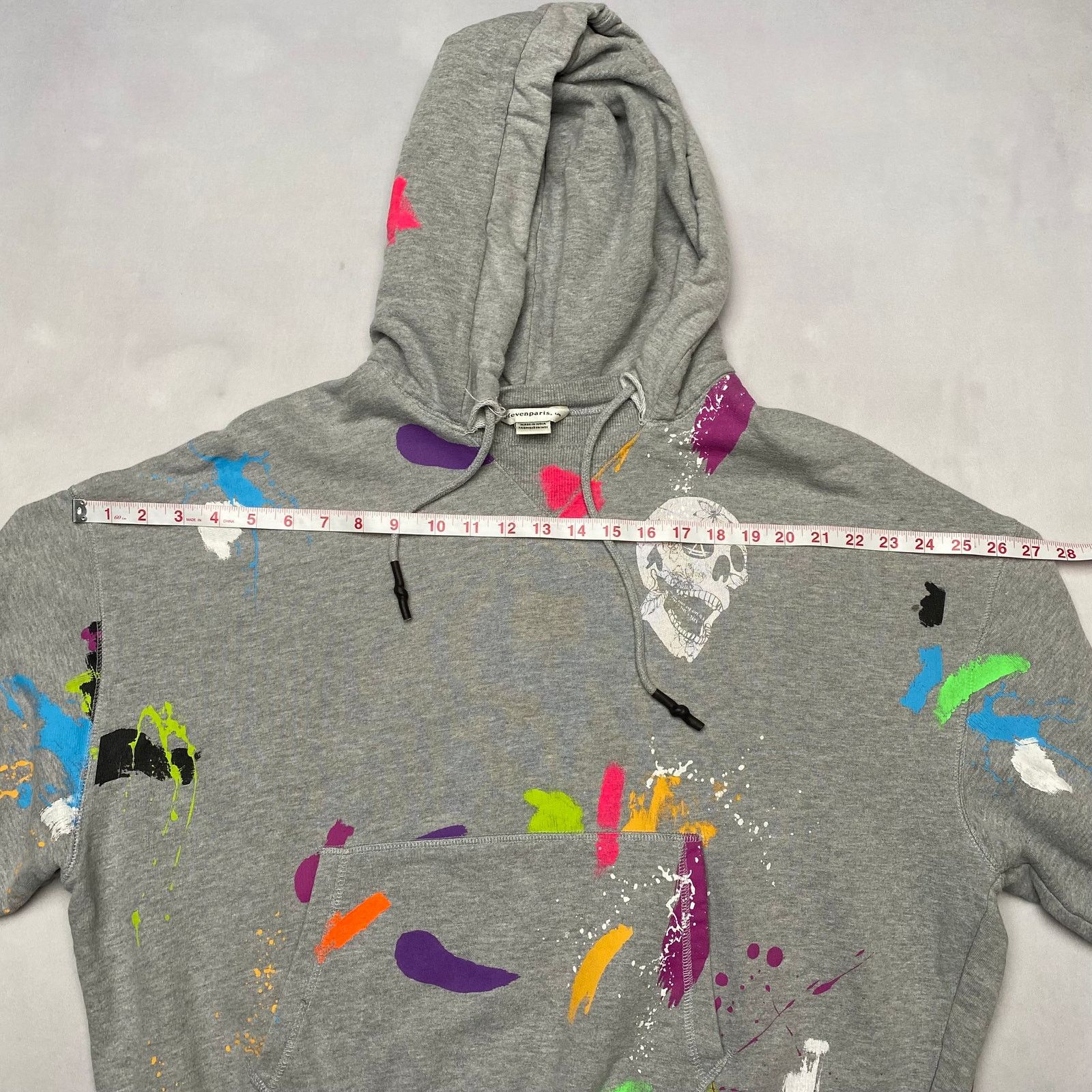 Eleven Paris Eleven Paris Paint Splatter Hoodie Mens Large Oversized Boxy Size US L / EU 52-54 / 3 - 9 Thumbnail
