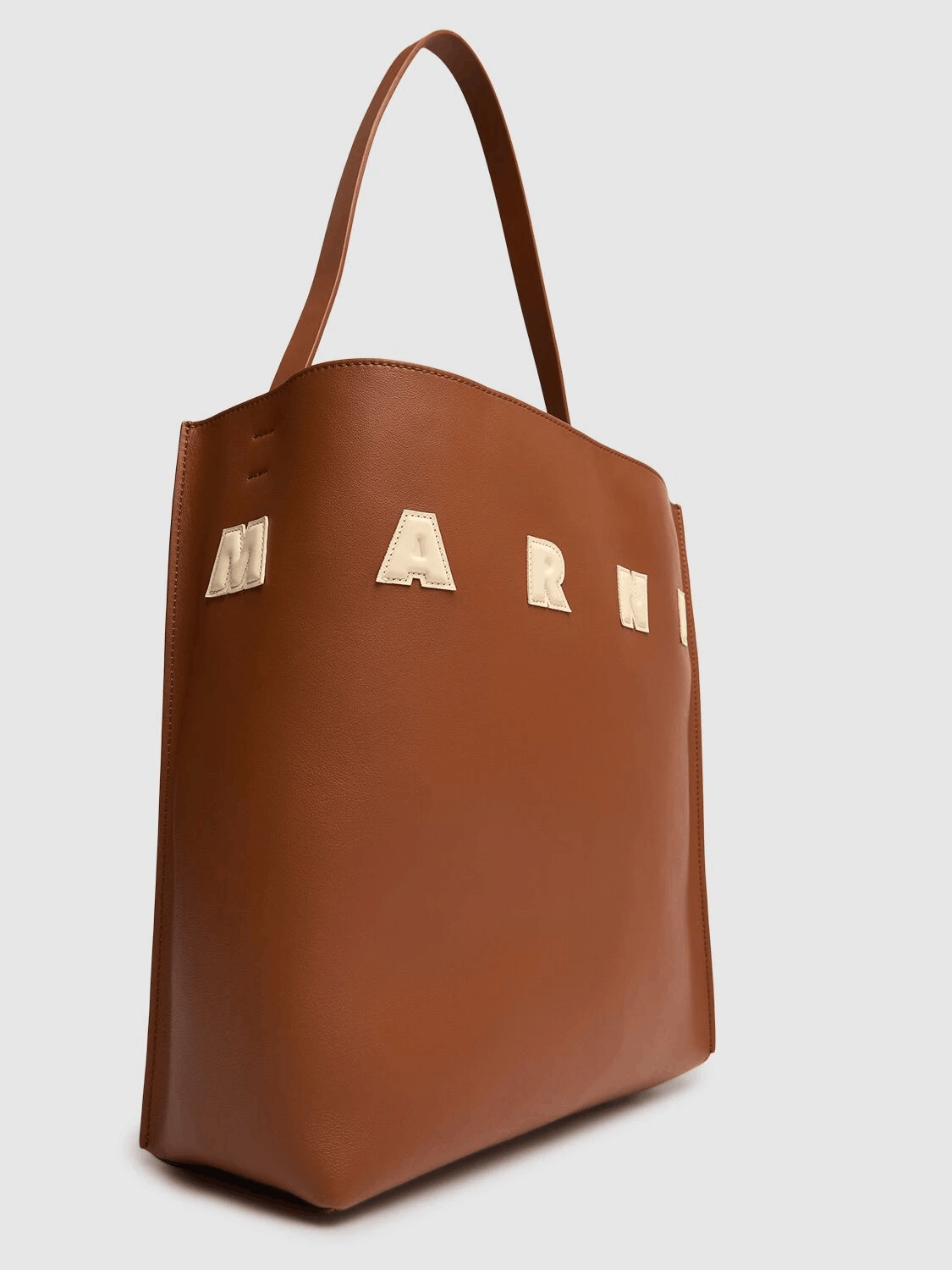 Marni MARNI Museo Medium Mocha Brown Leather Shoulder Bag Size ONE SIZE - 2 Thumbnail