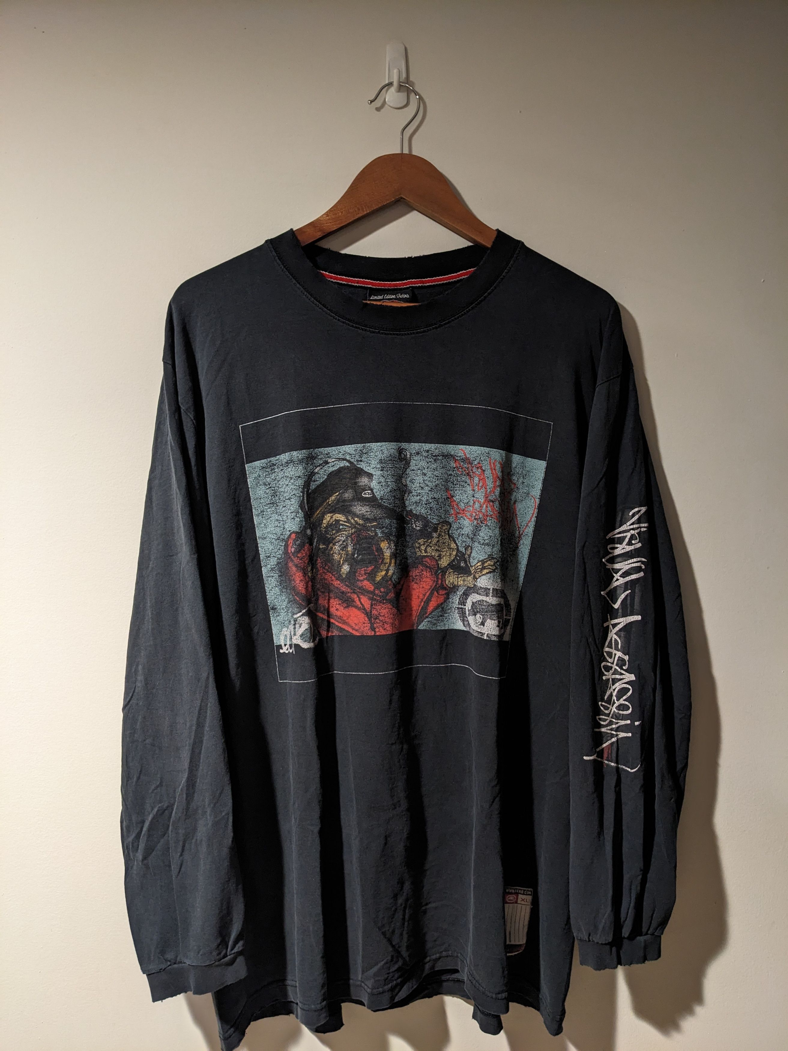 Ecko Unltd. × Vintage Vintage Y2K Ecko Unlimited Graffiti Long-Sleeve T-Shirt Size US XL / EU 56 / 4 - 1 Thumbnail