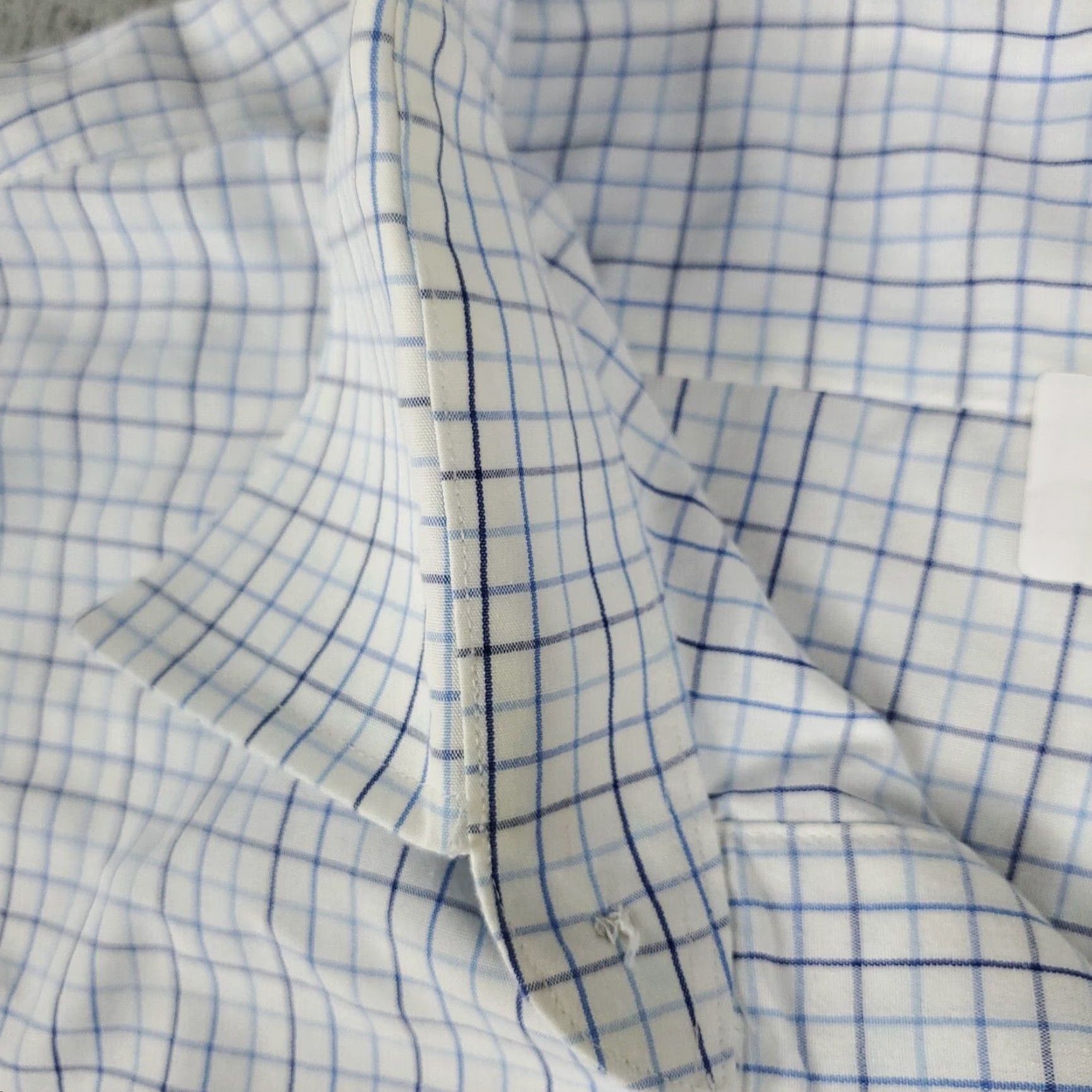 Brooks Brothers VINTAGE Brooks Brothers Dress Shirt Mens 17.5 Blue Check Button-Down Long Sleeve Business Casual Formal Wedding Size 46R - 4 Thumbnail
