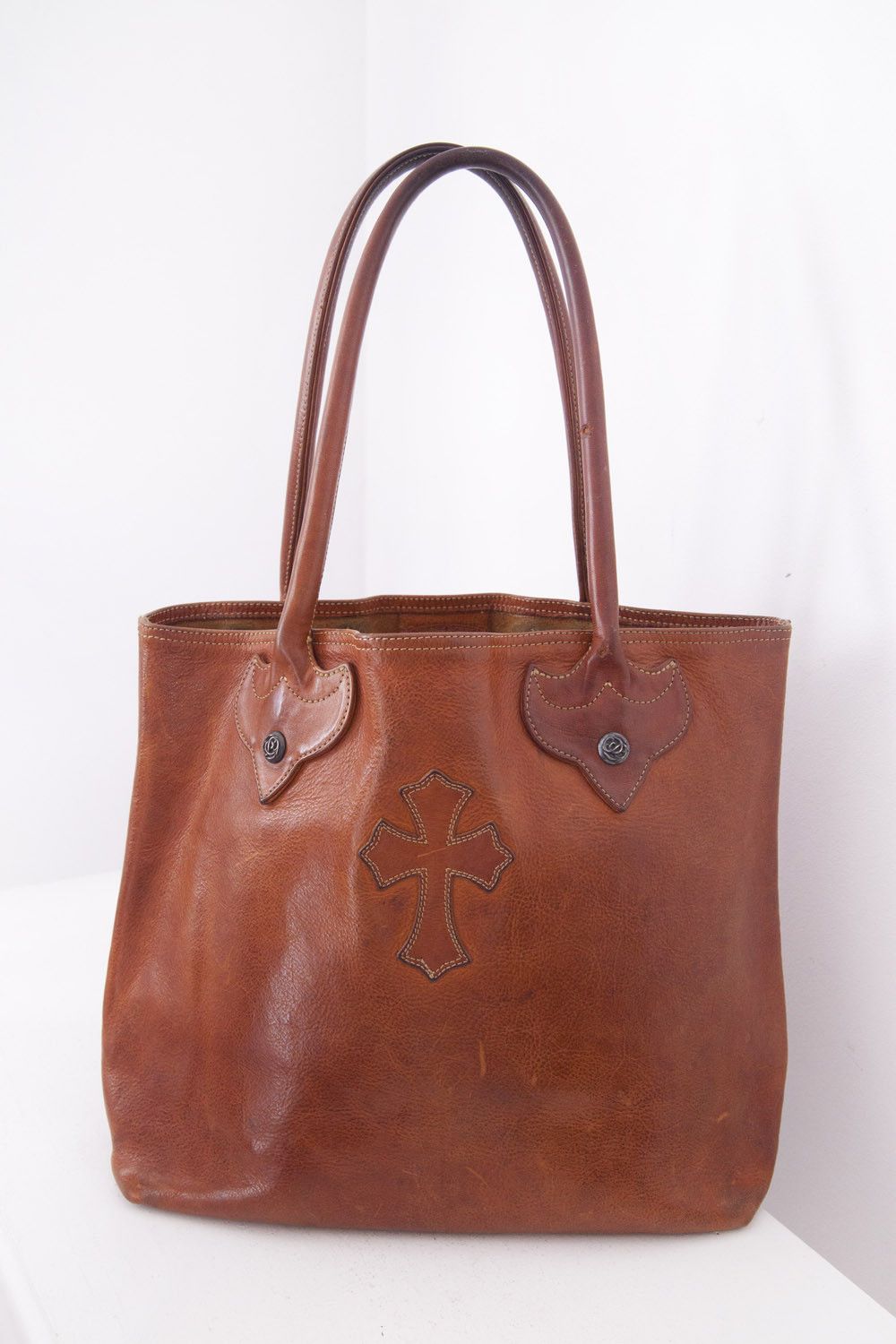 Chrome Hearts Chrome Hearts leather tote bag w cross patch Size ONE SIZE - 1 Thumbnail