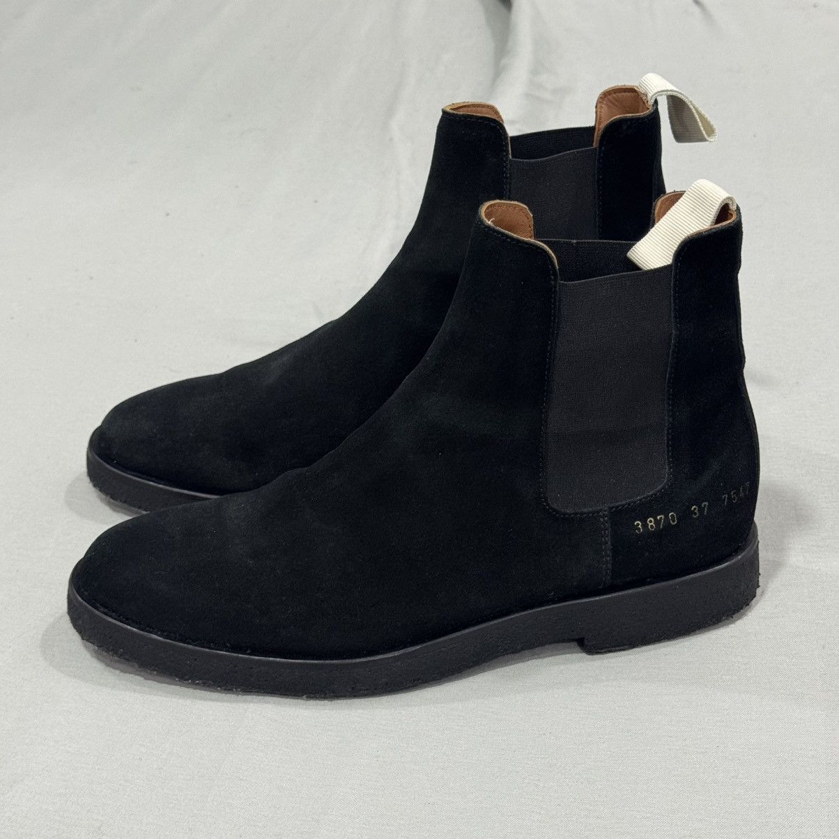 Common Projects Common Projects Women’s Chelsea Boots - Black Suede Size US 7 / IT 37 - 1 Thumbnail