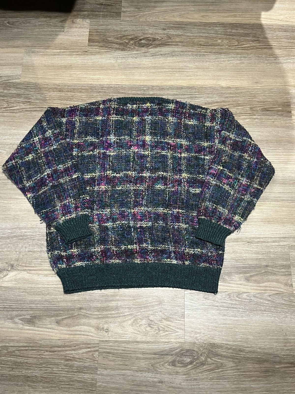 Vintage Retro green and purple knit Size US L / EU 52-54 / 3 - 4 Thumbnail