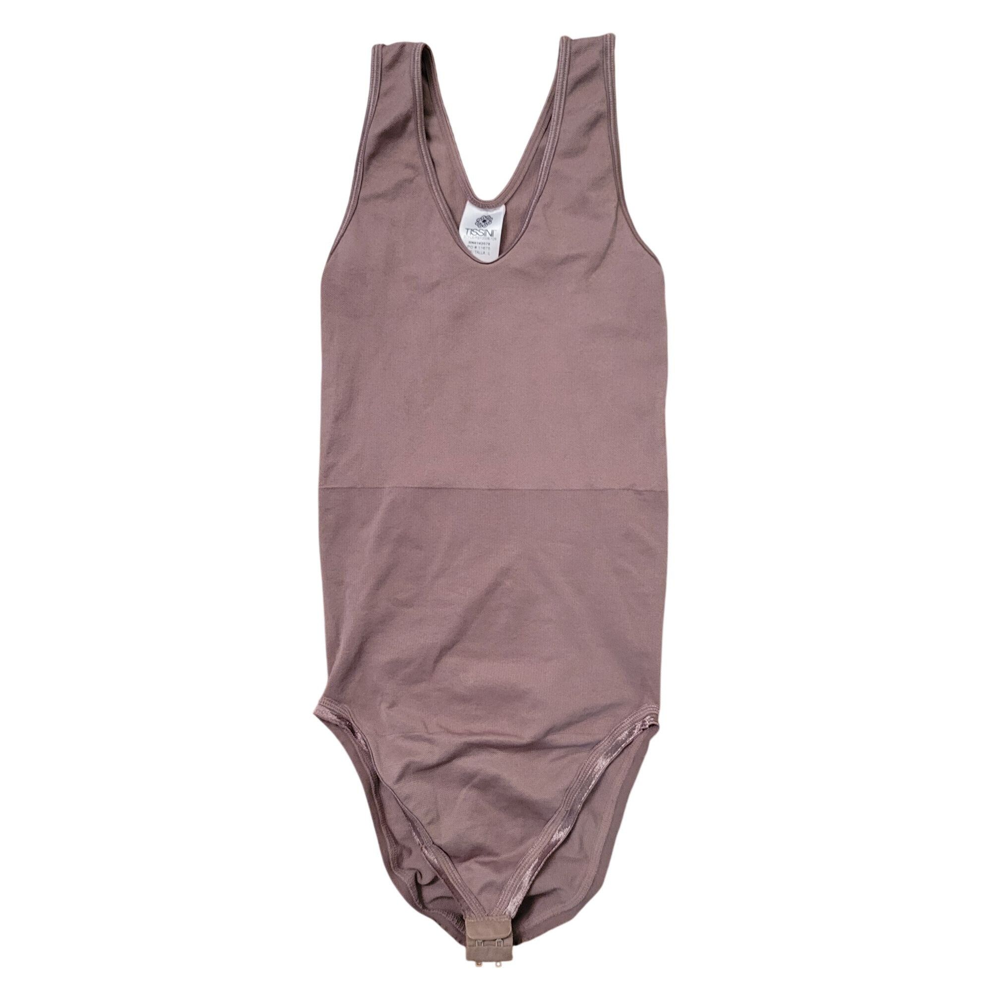 Other Tissini Colombia Bodysuit Shapewear L Brown V Neck Stretch S Size ONE SIZE - 1 Thumbnail