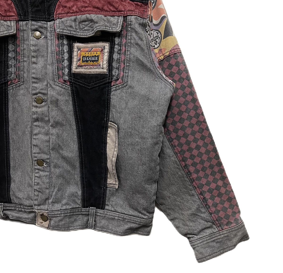 Vintage Vintage Major Damage Denim Jacket Patchwork Size US XL / EU 56 / 4 - 6 Thumbnail